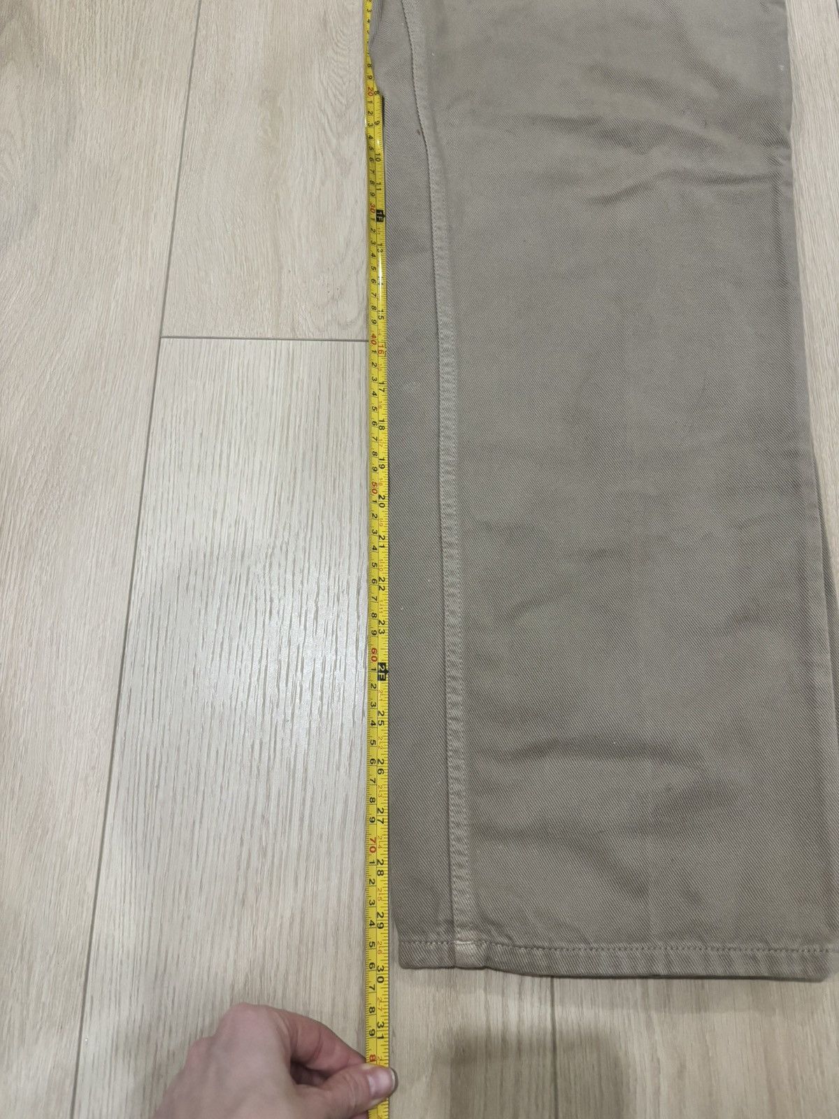 Won Hundred Won Hundred Wayne Pleated Trousers Tan Khaki Wide Leg Size US 31 - 9 Thumbnail