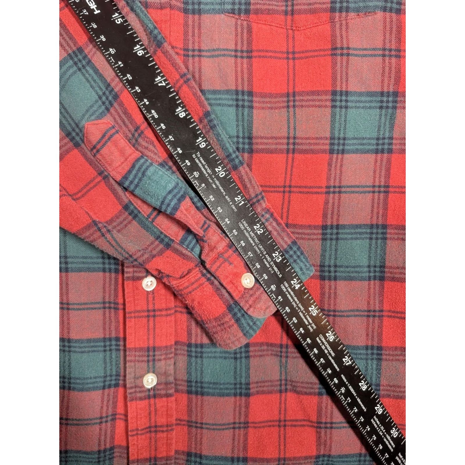 Vintage LL Bean Shirt Mens LT Red Plaid Flannel Long Sleeve Button Front Casual Size US L / EU 52-54 / 3 - 4 Thumbnail