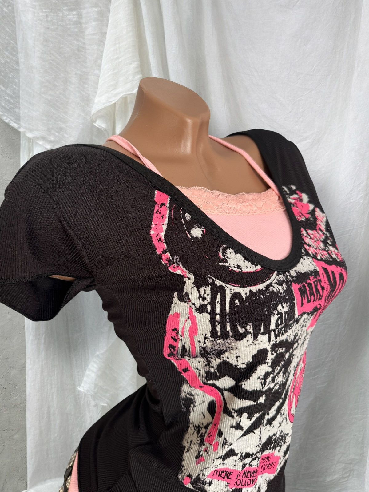 Hysteric Glamour Amazing 2000’s Aesthetic Gothic Emo Y2K T-Shirt Size M / US 6-8 / IT 42-44 - 3 Thumbnail