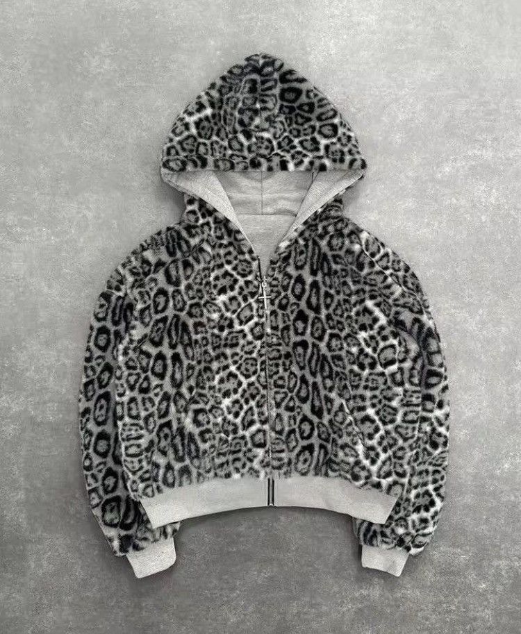 Other Reversible Leopard Faux-Fur Zip-Up Hoodie Size US S / EU 44-46 / 1 - 3 Thumbnail