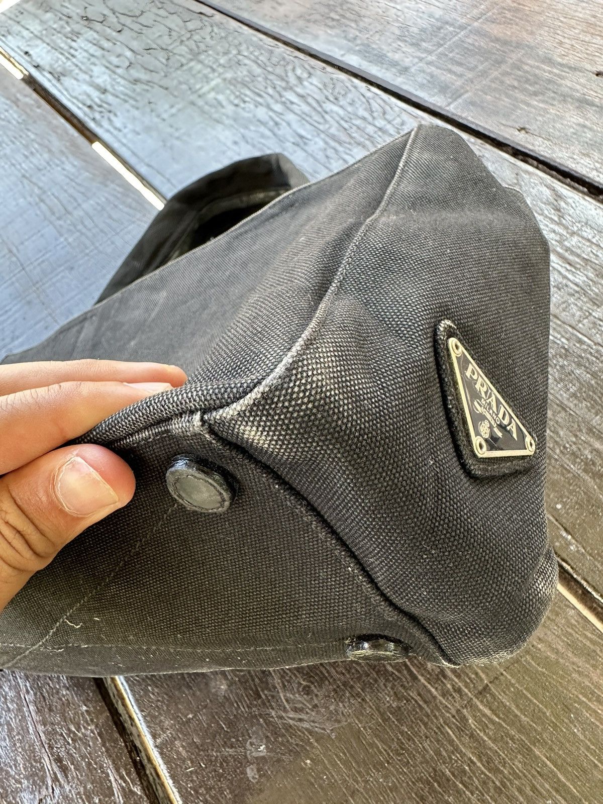 Prada × Vintage Vintage prada canvas hand carry bag Size ONE SIZE - 7 Thumbnail