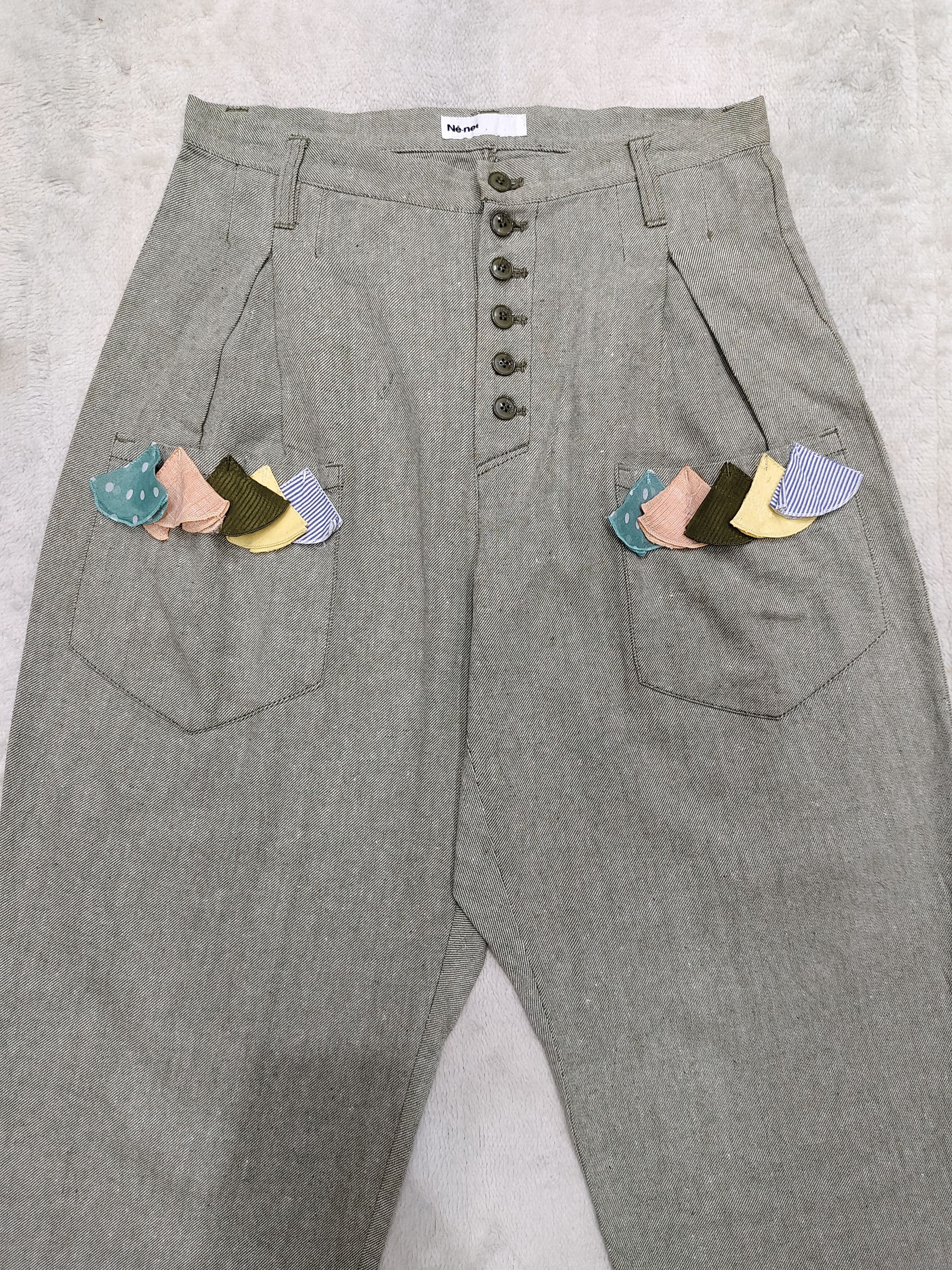 Ne-Net 🇯🇵Ne-Net🇯🇵 by Issey Co Tape Drop Crotch Cropped Pants Size 30" / US 8 / IT 44 - 2 Thumbnail