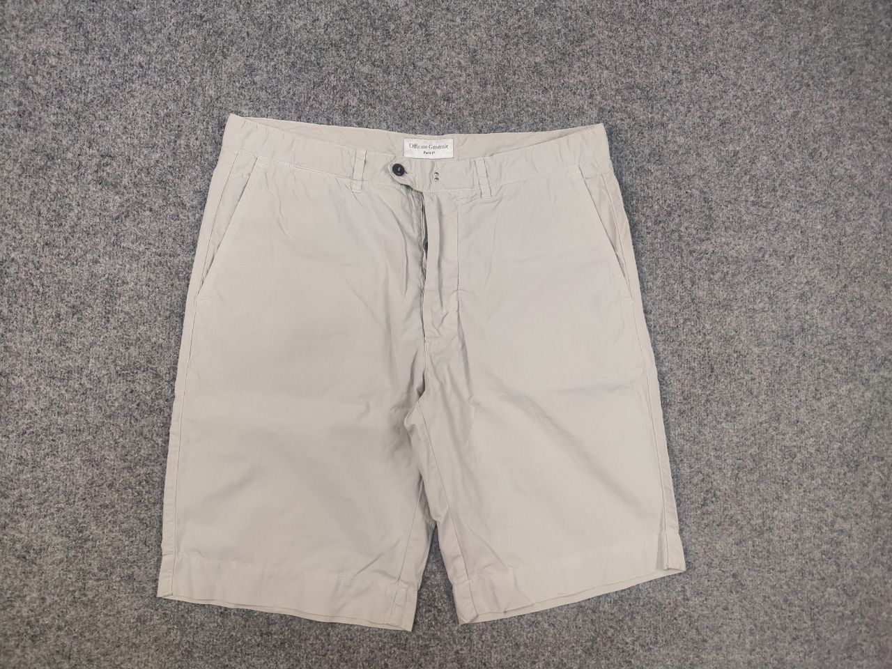 Officine Generale Officine Generale Fisherman Bermuda Beige Button Shorts Size US 36 / EU 52 - 7 Thumbnail
