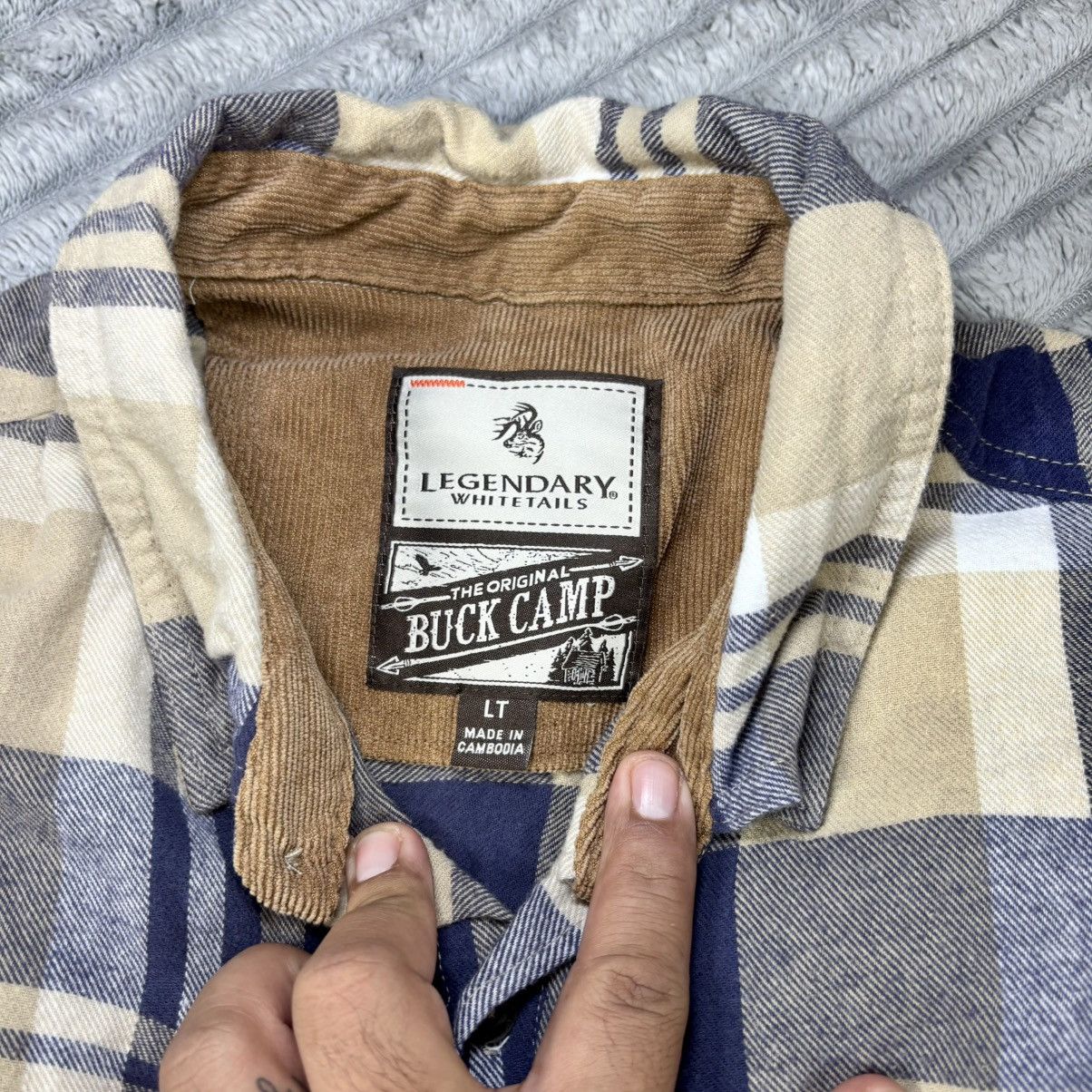 Other Legendary Whitetails Flannel Shirt Men Large Tall Blue Plaid Size US L / EU 52-54 / 3 - 7 Thumbnail