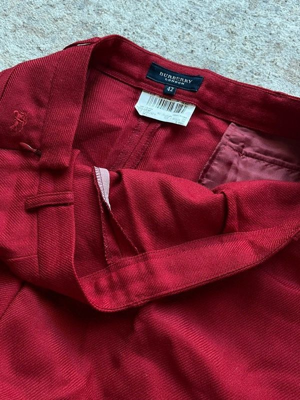 Burberry Burberry London Sz 42 / XL Red New Wool Pants 2000s Spain Size 36" / US 14 / IT 50 - 7 Thumbnail
