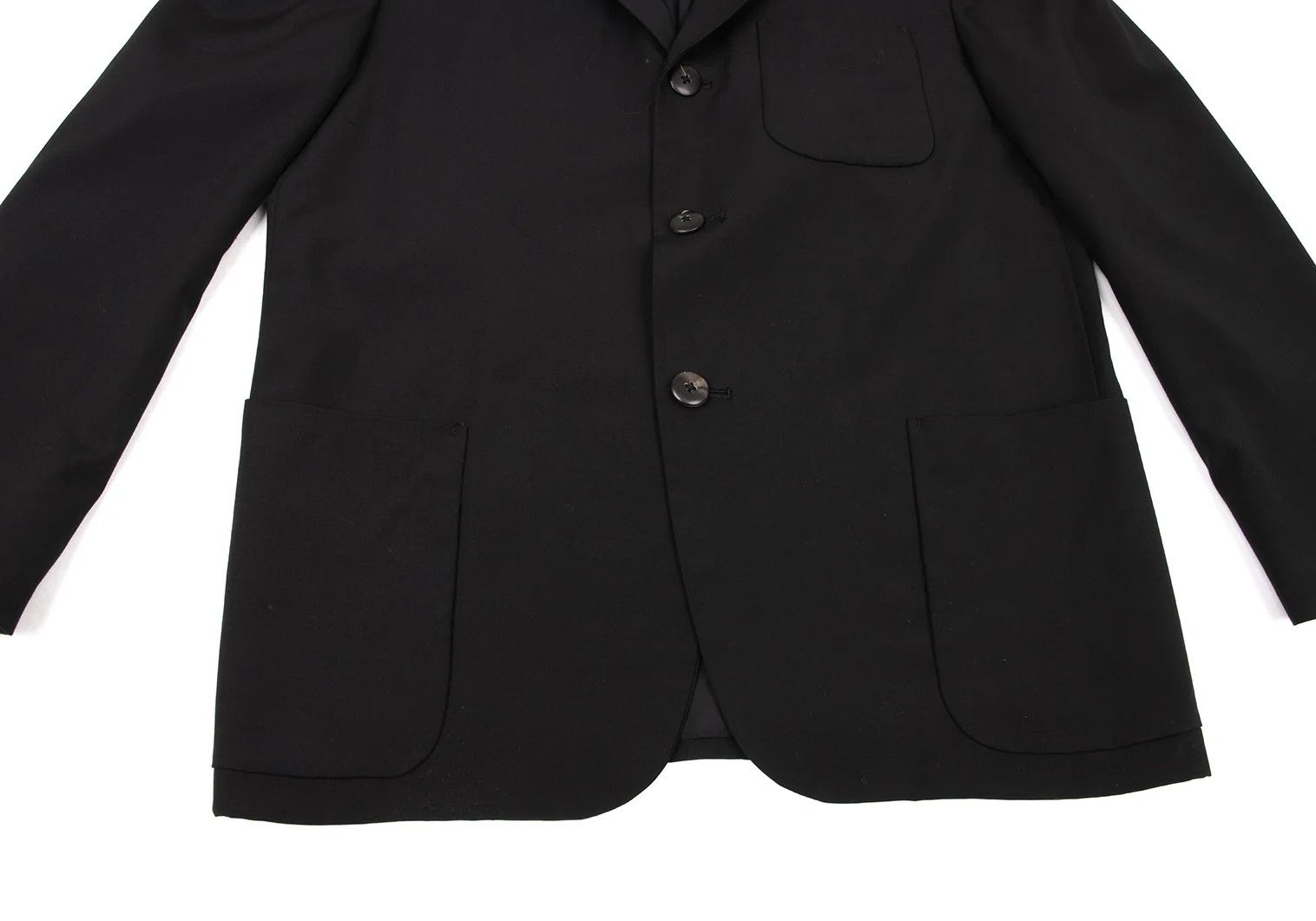 Yohji Yamamoto Yohji Yamamoto Wool Gabardine Jacket Black S Size US S / EU 44-46 / 1 - 10 Thumbnail