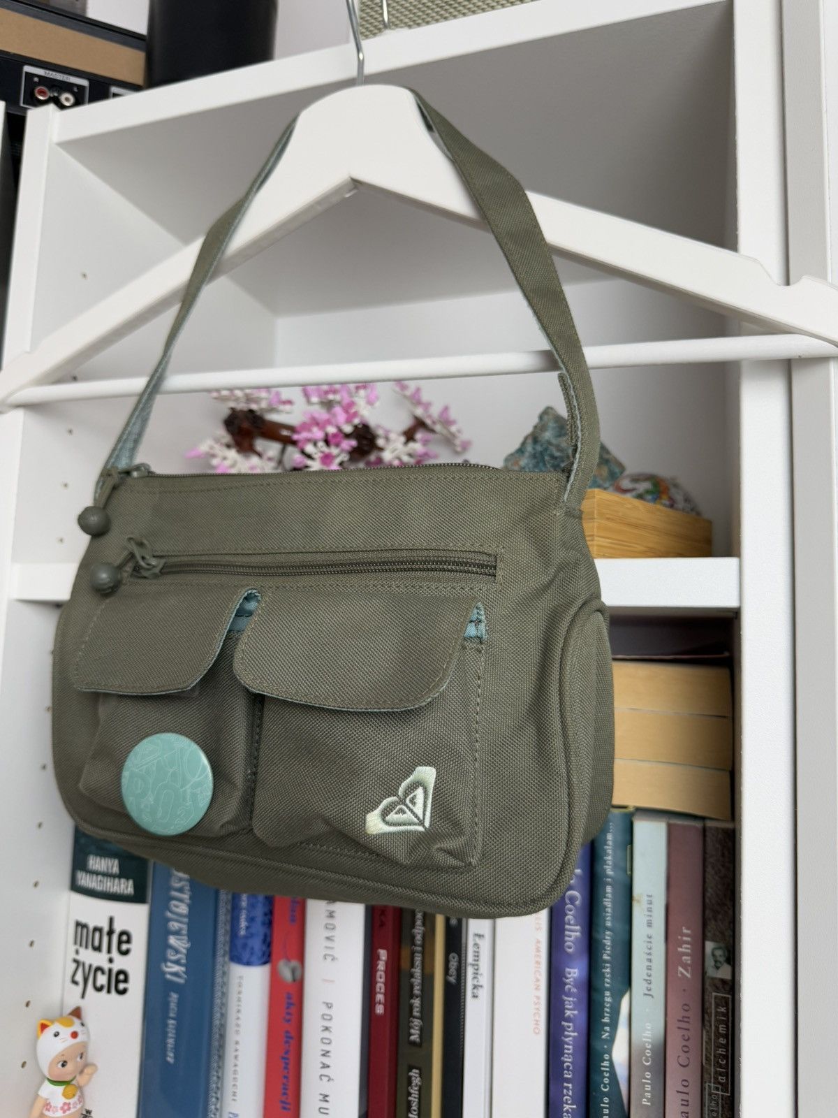 Quiksilver × Vintage Vintage y2k quiksilver Roxy khaki cargo shoulder hand bag 90s Size ONE SIZE - 3 Thumbnail