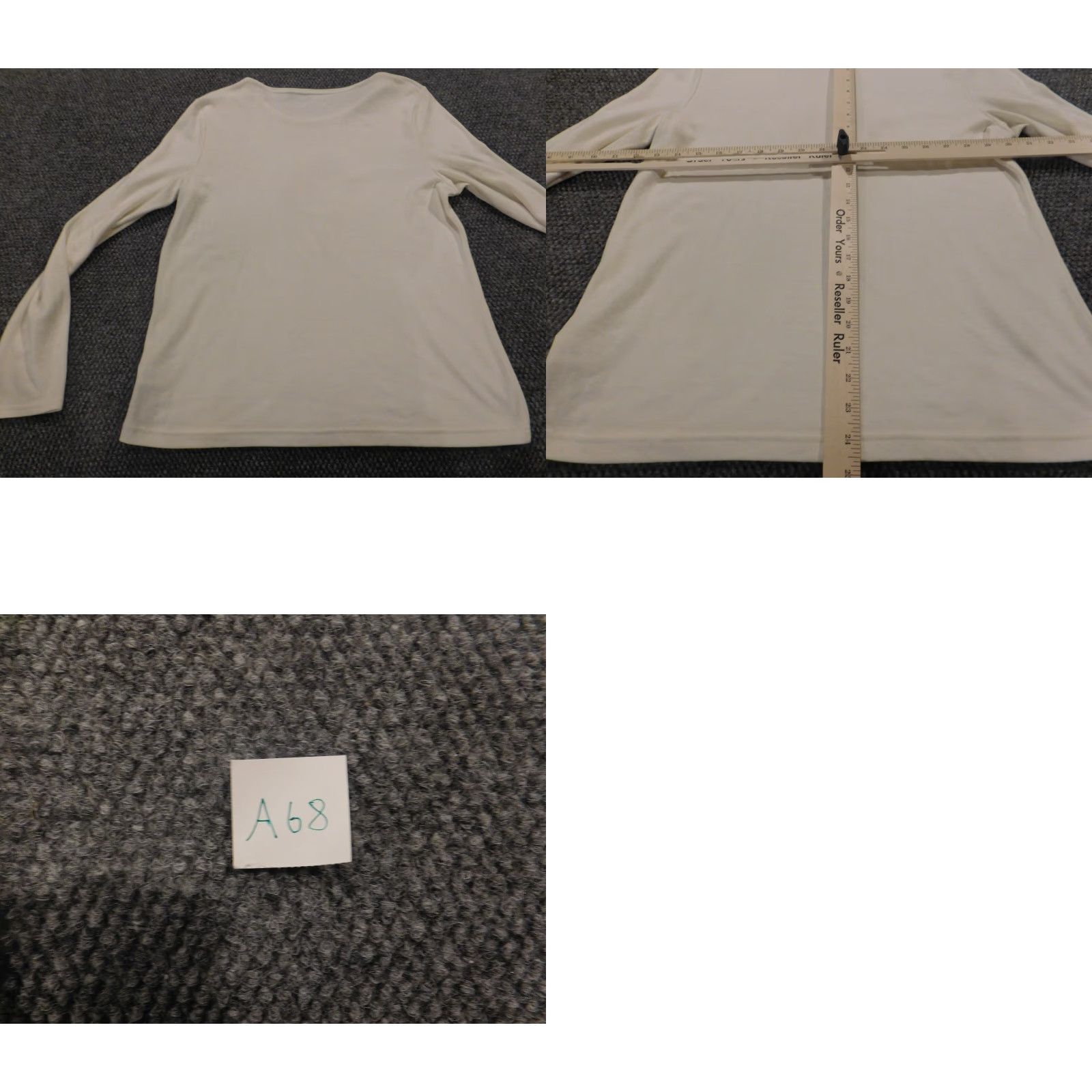Croft & Barrow Croft & Barrow Womens Blouse L Beige Crew Neck Pullover Casual Long Sleeve Polyester Rayon Stretch Classic Shirt Size L / US 10 / IT 46 - 9 Thumbnail