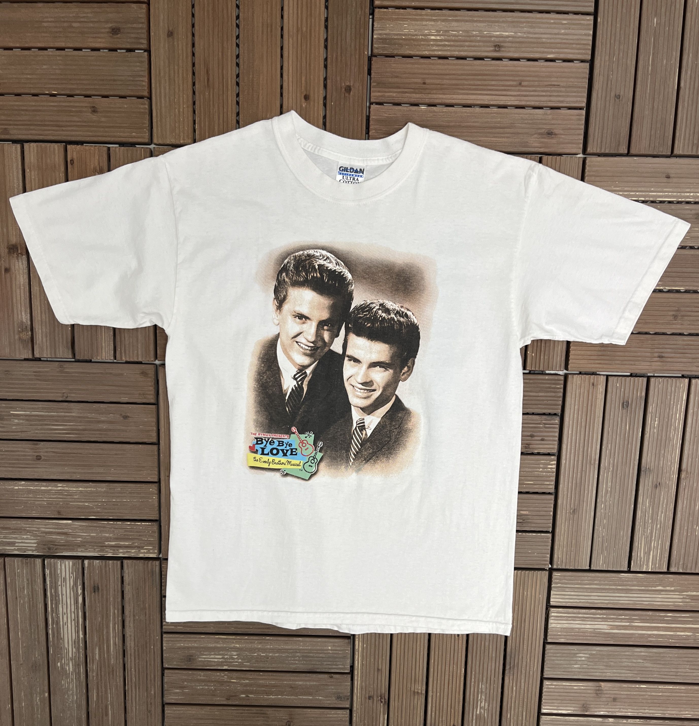 Vintage Bye Bye Love The Everly Brothers Musical Vintage T-Shirt Tee Size US L / EU 52-54 / 3 - 1 Thumbnail