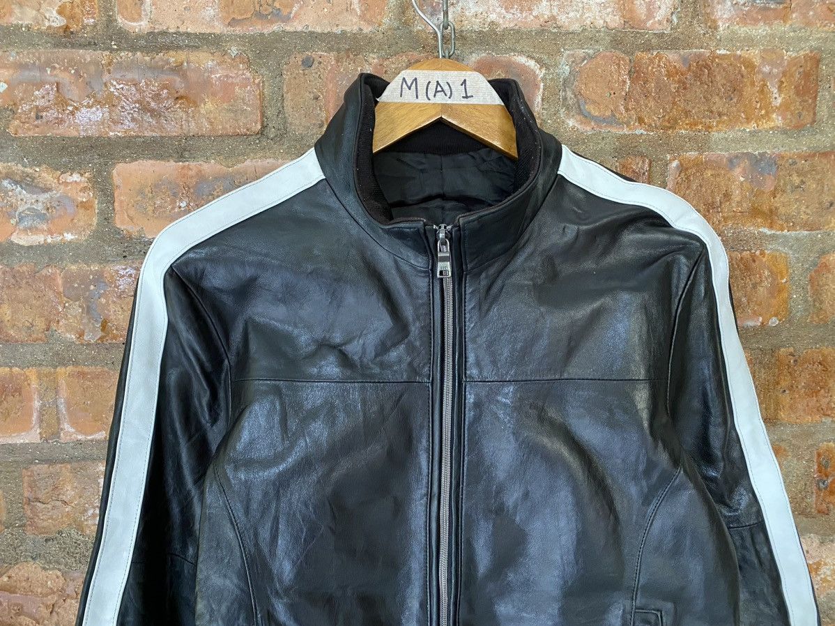 5351 POUR LES HOMMES lamb skin stripe Leather Jacket Size US M / EU 48-50 / 2 - 3 Thumbnail