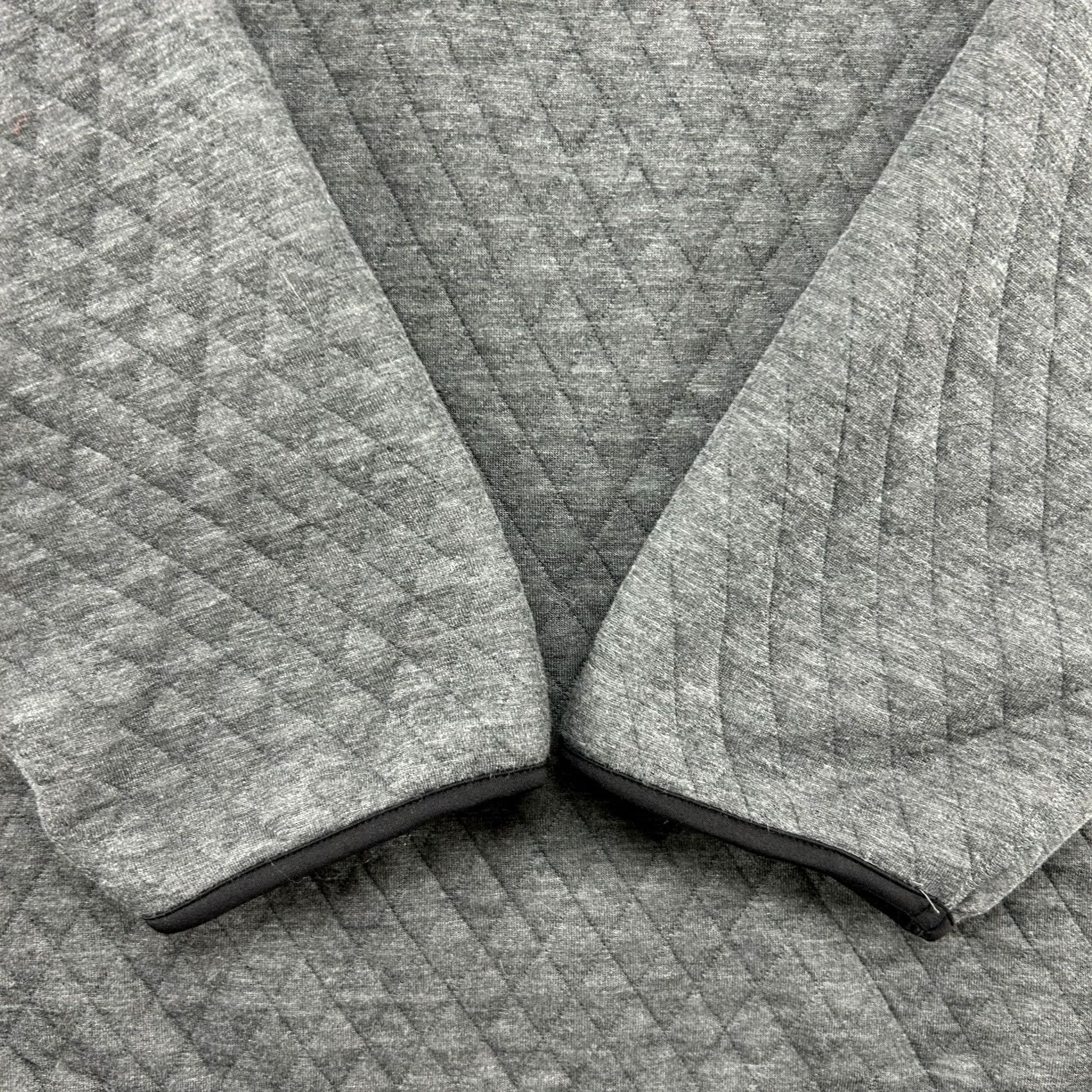 Marine Layer Marine Layer Sweater Mens 2XL Grey Quilted Fleece Pullover Corbet 1/4 T Snap Short Logo Solid Long Sleeve Winter Fall Spring Regular Mens Size US XXL / EU 58 / 5 - 3 Thumbnail