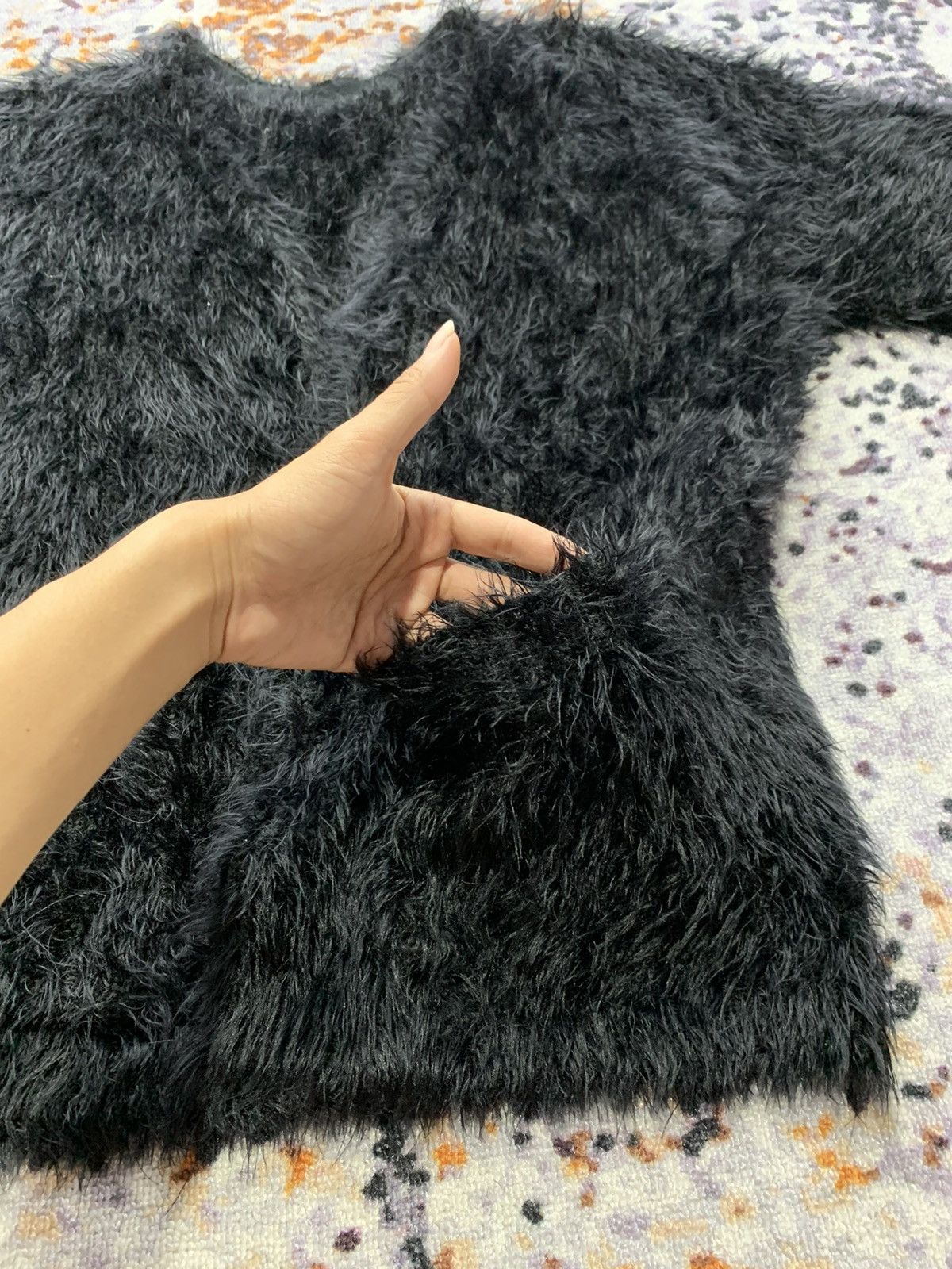 Issey Miyake Mohair Shaggy Grunge Kurt Cobain Cardigan Black Size US M / EU 48-50 / 2 - 3 Thumbnail
