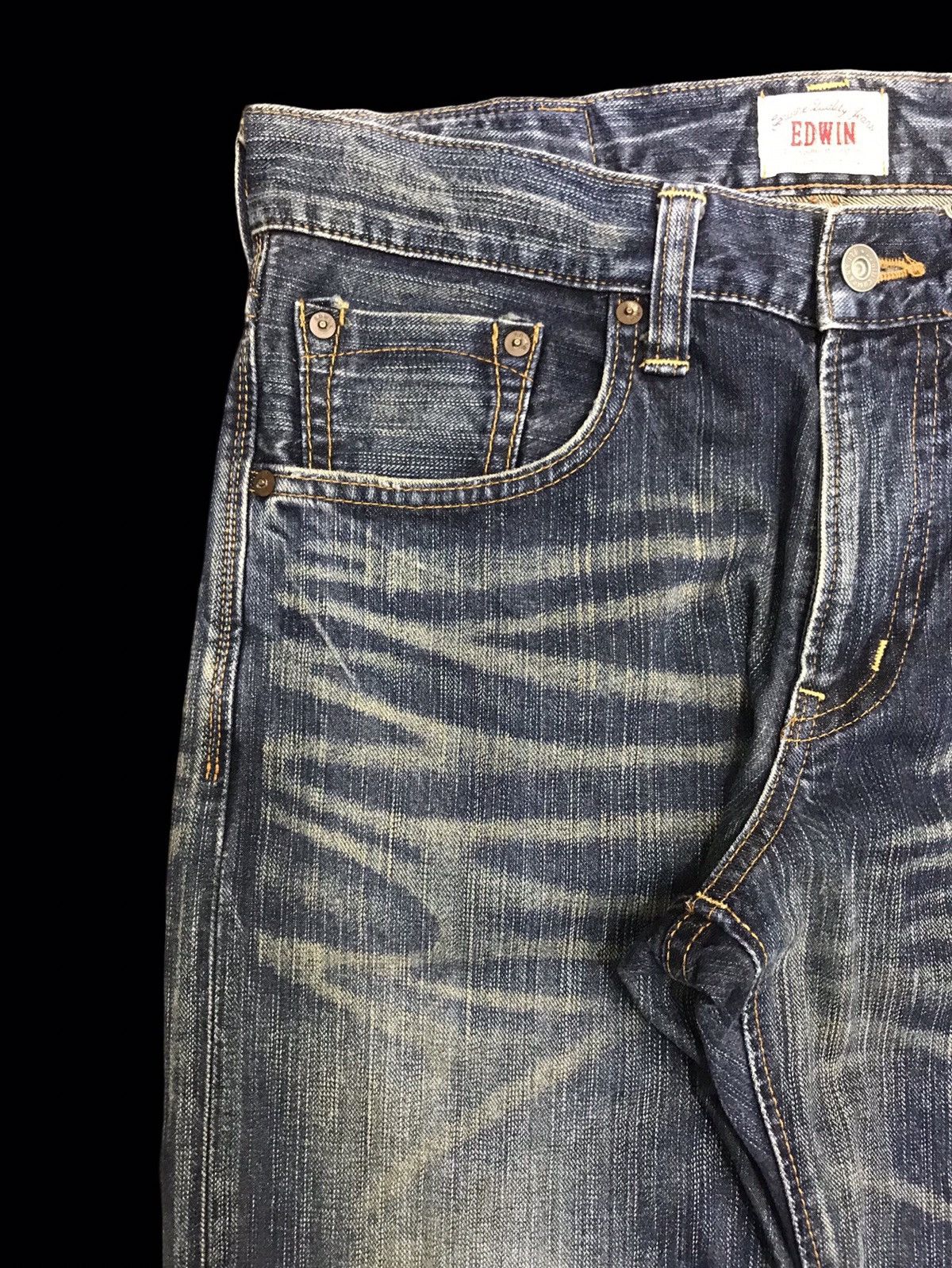 Edwin 💥90s Style💥EDWIN 403XV INSANE FADES MUDWASH REG DENIM F412 Size US 32 / EU 48 - 5 Thumbnail