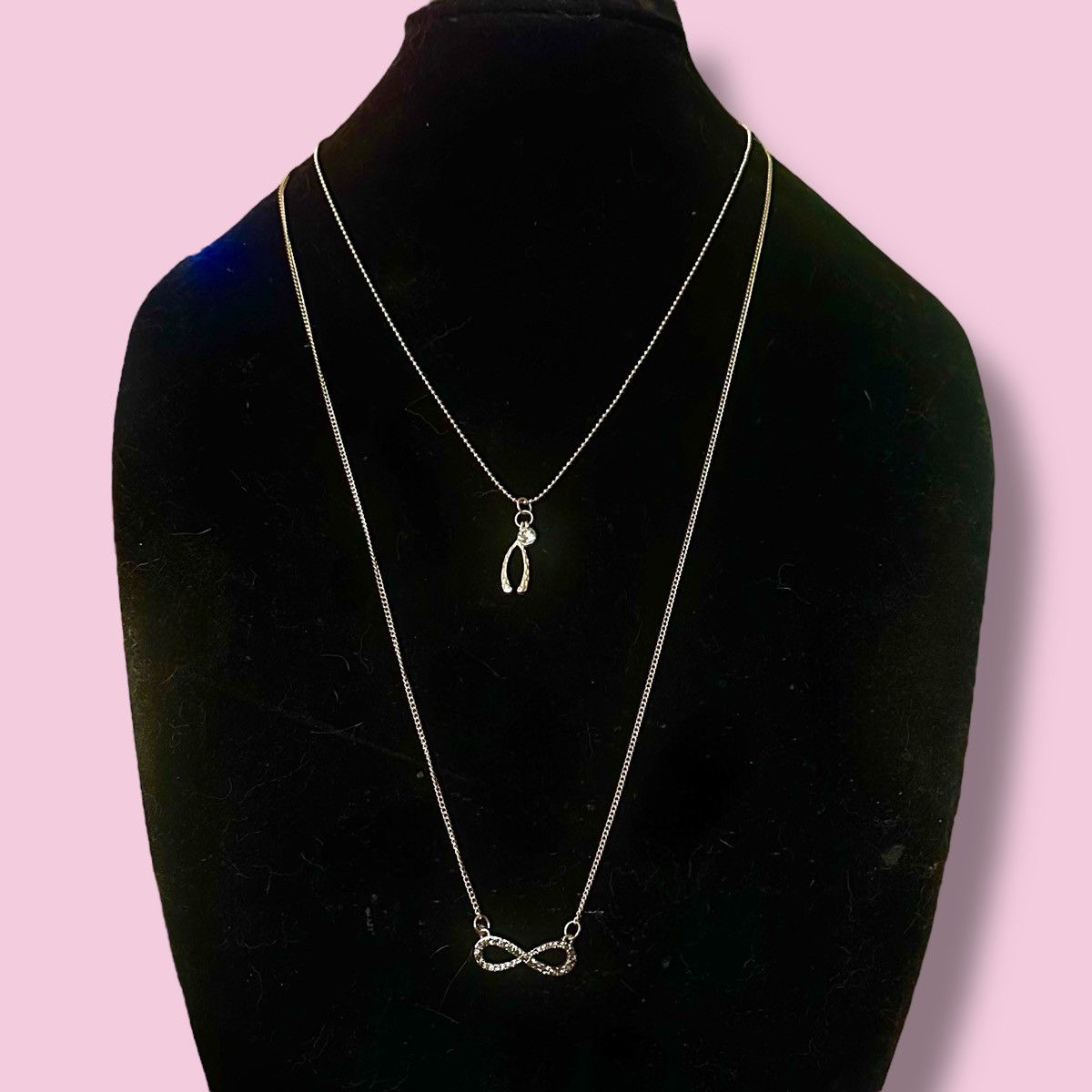 Other Gold tone layered wishbone and infinity necklace Size ONE SIZE - 1 Thumbnail