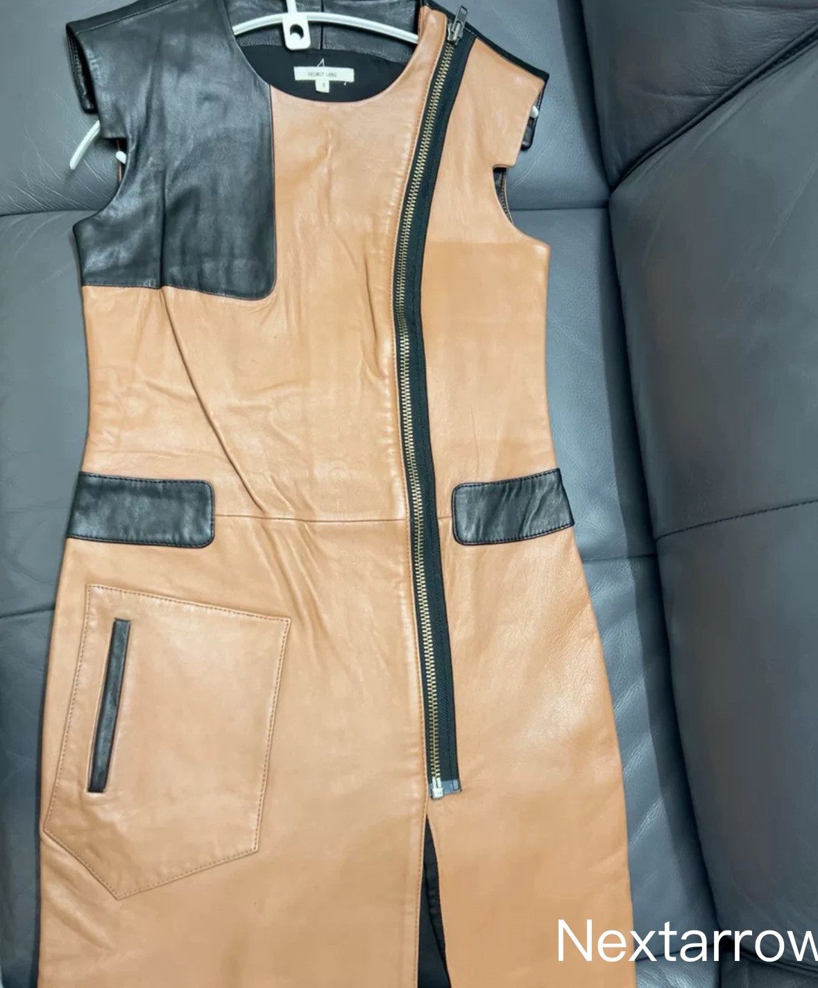 Helmut Lang Helmut Lang small size leather skirt 2412-Nextarrow Size S / US 4 / IT 40 - 1 Thumbnail