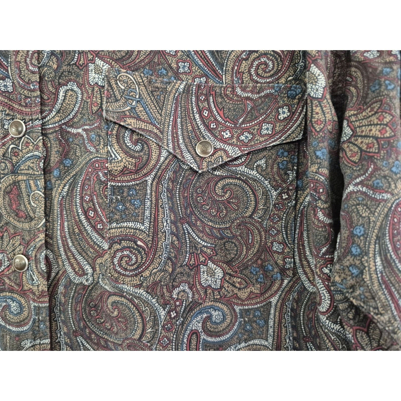 Stetson Stetson Mens Paisley Pearl Snap Western Cowboy Shirt Medium Size US M / EU 48-50 / 2 - 9 Thumbnail