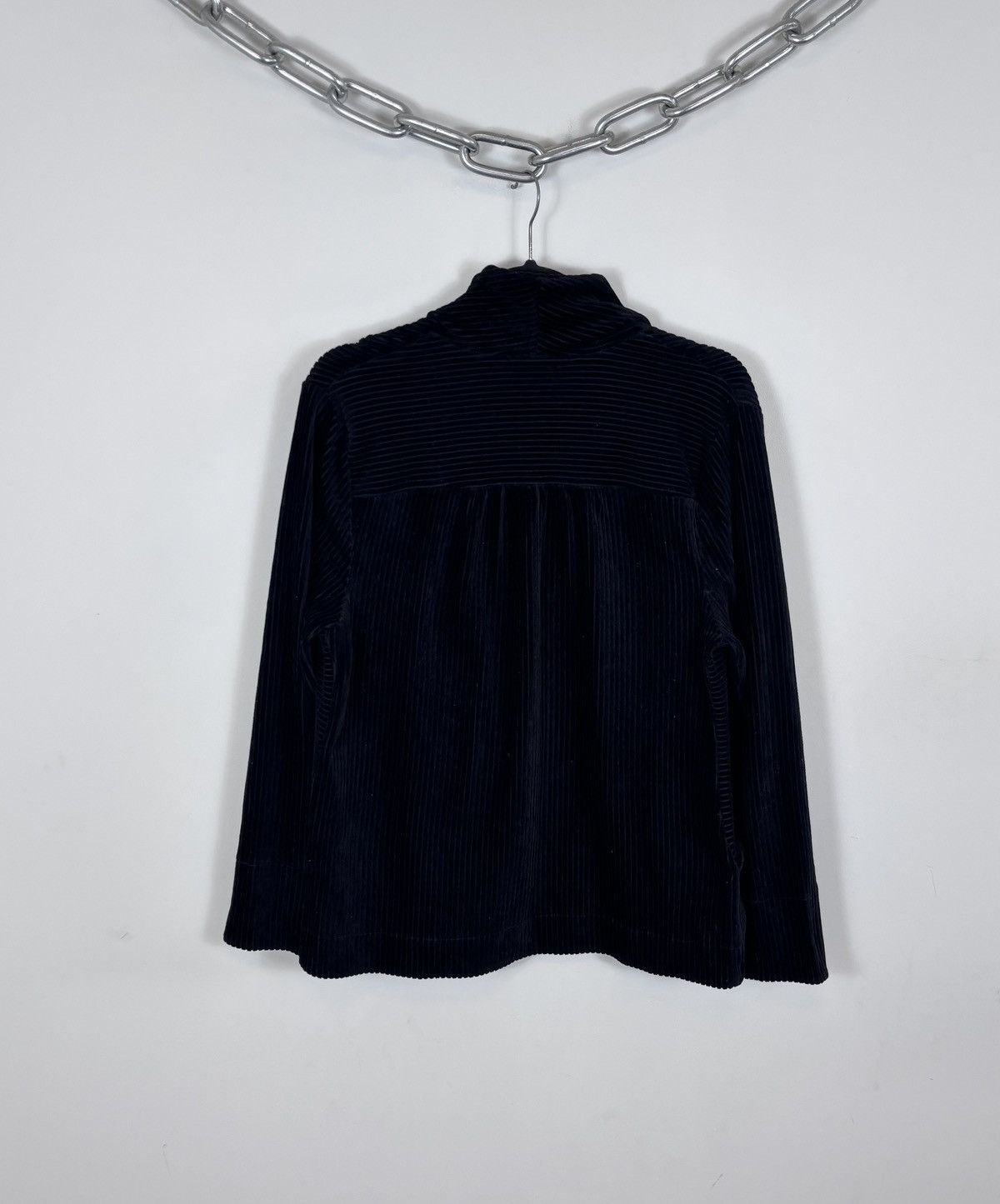 Gudrun Sjoden Gudrun Sjoden Women’s Black Velour Knit Cardigan Sweater Size M / US 6-8 / IT 42-44 - 22 Thumbnail