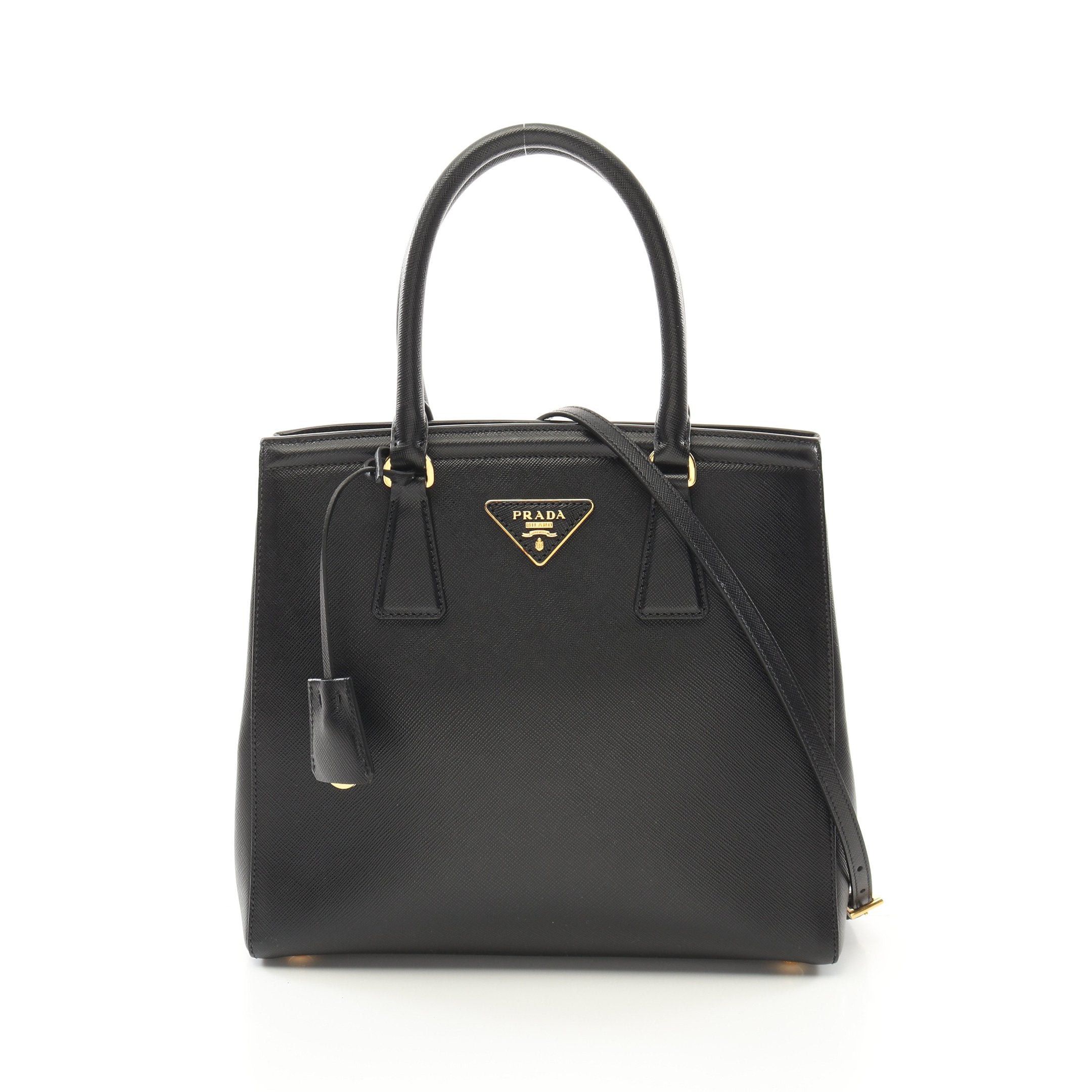 Prada Prada Saffiano Lux Handbag Leather Black Size ONE SIZE - 1 Thumbnail