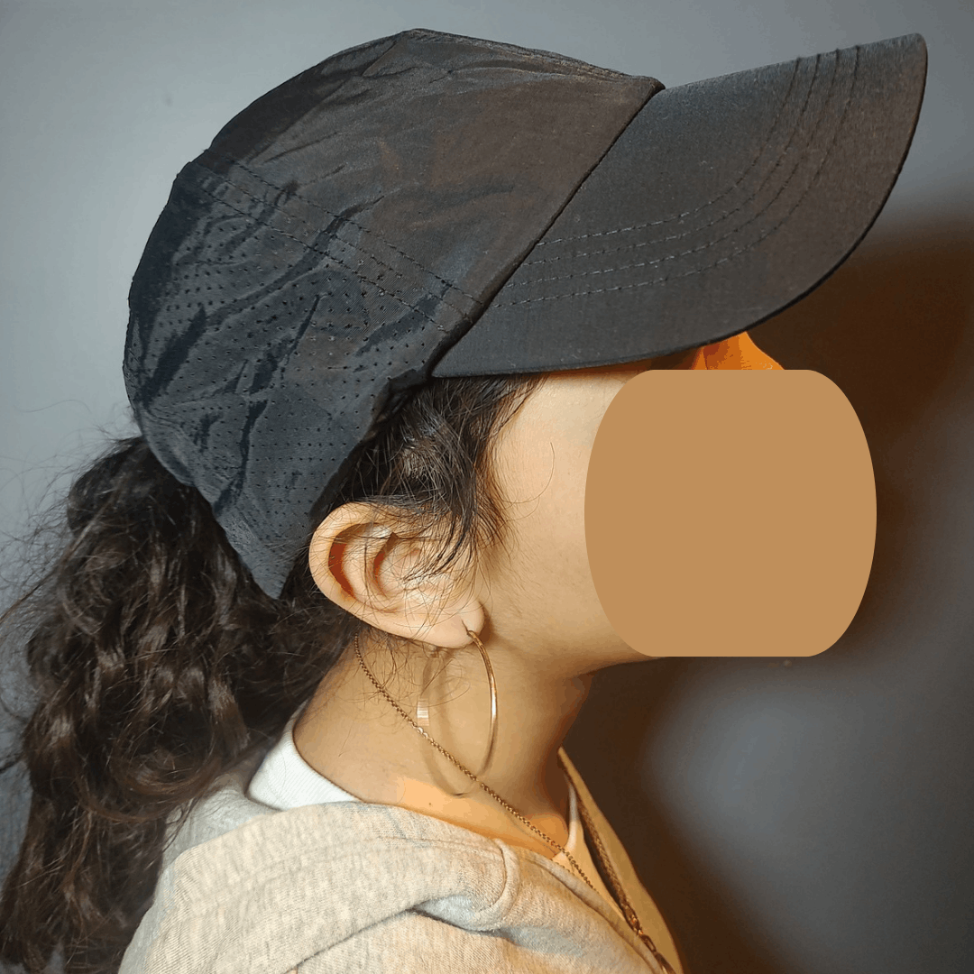 Japanese Brand Sport Cap Cross Ponytail Hat, Black, NEW Size ONE SIZE - 5 Thumbnail