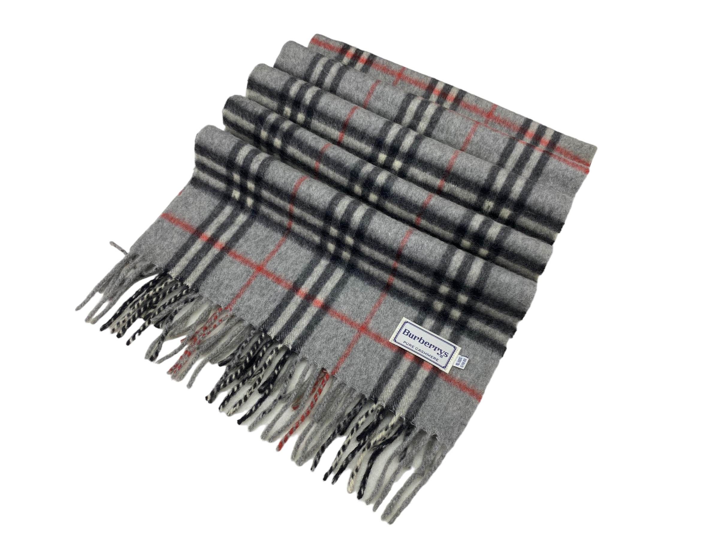 Vintage Burberrys Pure Cashmere Checkered Vintage Scarf Size ONE SIZE - 5 Thumbnail