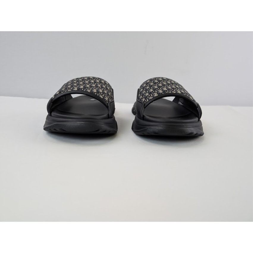 Dior o1rshd1 H-Town Single Band Slipper Sandal in Black / Beige Size US 8 / EU 41 - 9 Thumbnail