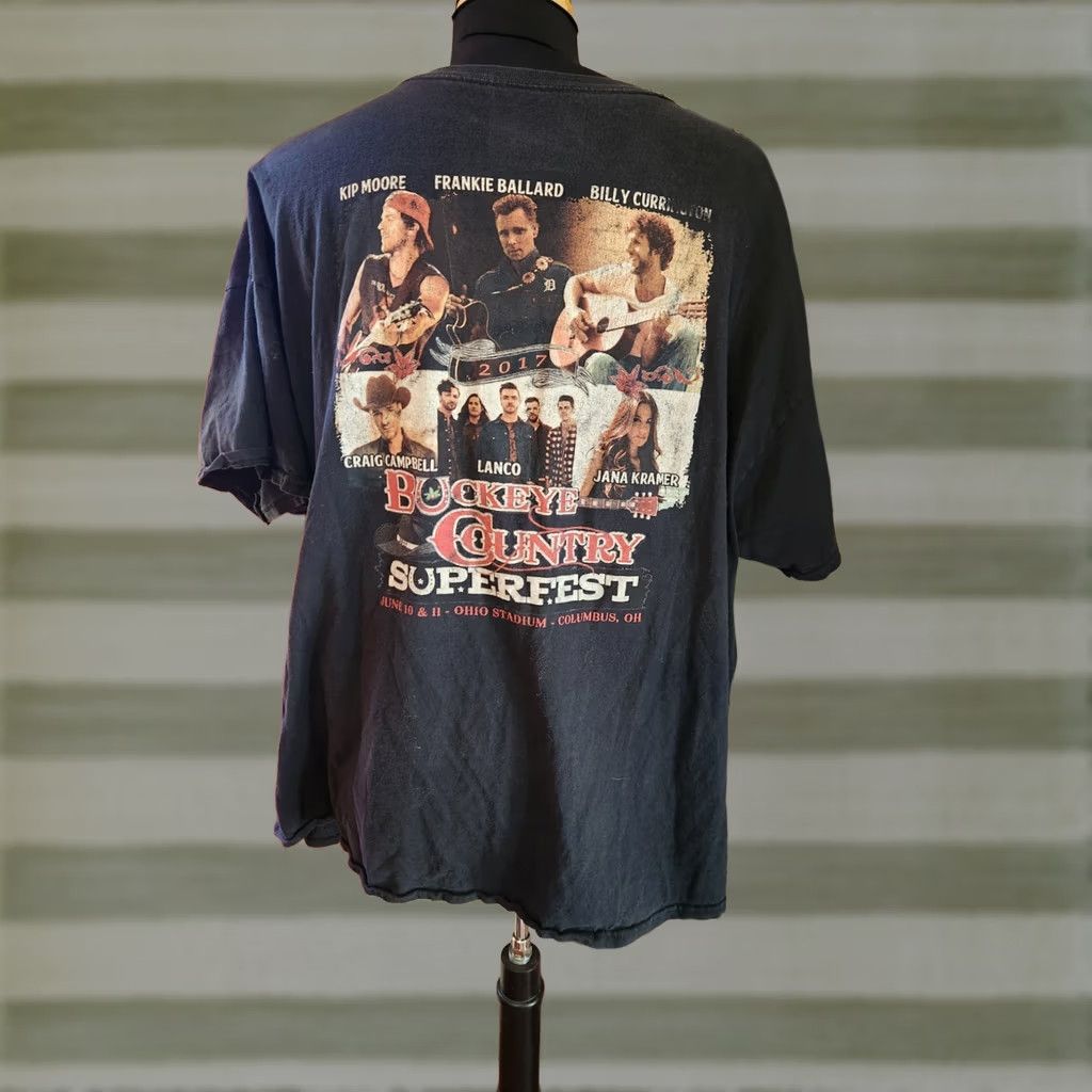 Doublet Buckeye Country Superfest 2017 Men's Double Sided Graphic T-Shirt Black Size 2XL Size US XXL / EU 58 / 5 - 1 Thumbnail