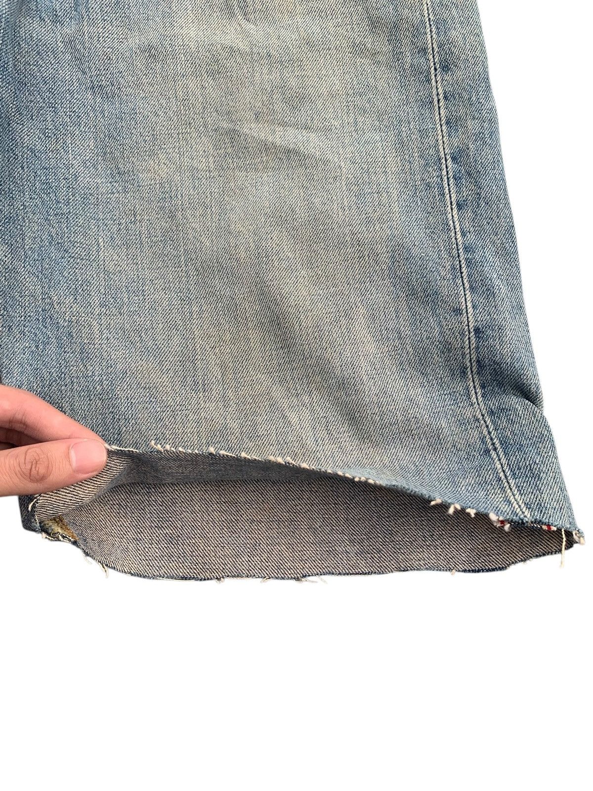 Kapital VINTAGE EDWIN 505 SELVEDGE SHORT JAPANESE DISTRESSED DENIM Size US 31 - 14 Thumbnail