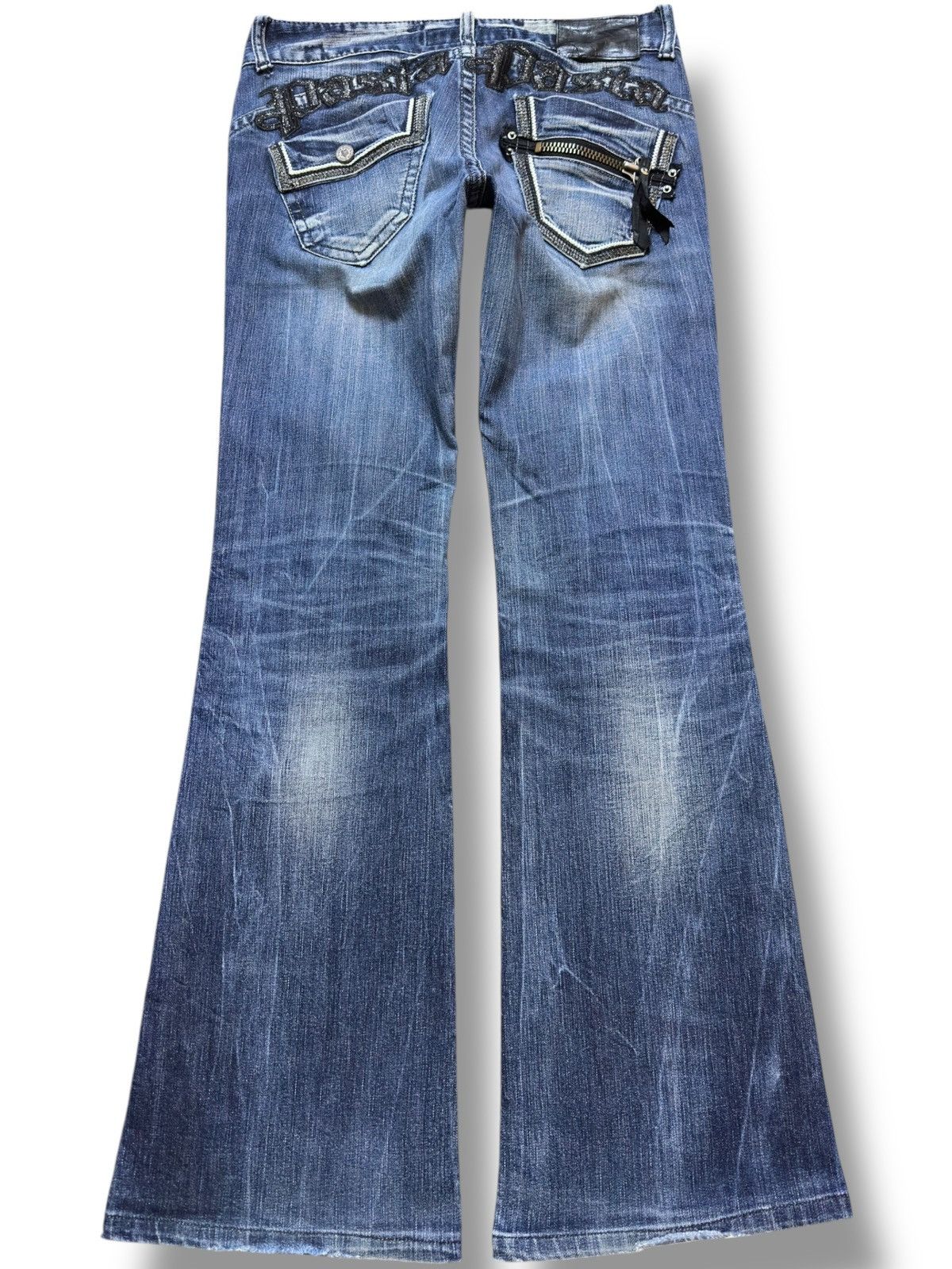 If Six Was Nine Vintage Pasta Denim Flare Bootcut Embroidery Denim Size US 31 - 5 Thumbnail