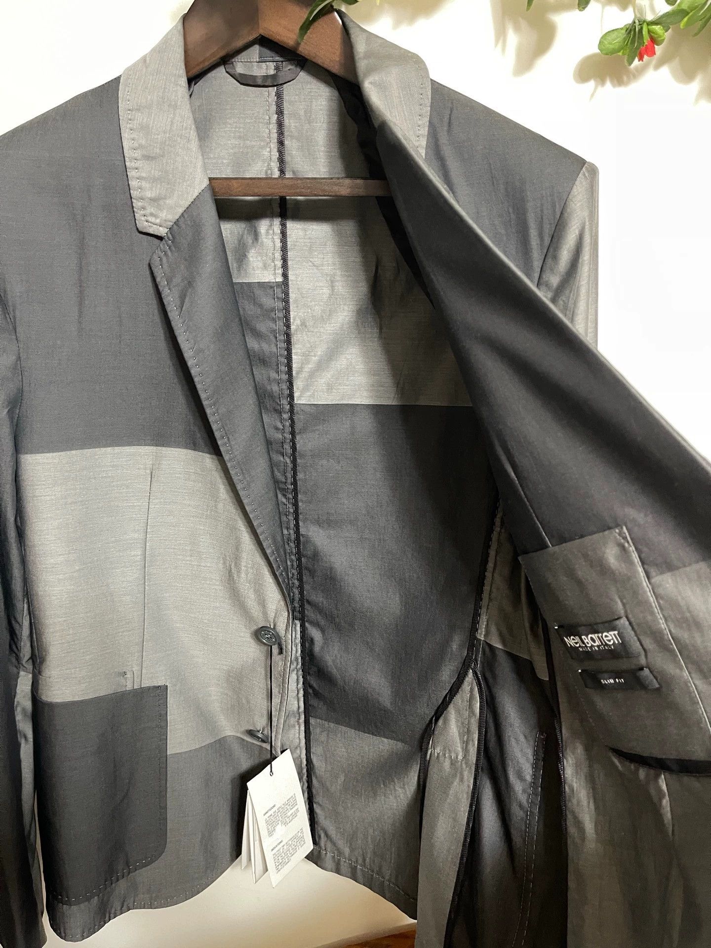 Neil Barrett Neil Barrett Color Blocked Multi-Tone Gray Suit 52 Size 52R - 6 Thumbnail