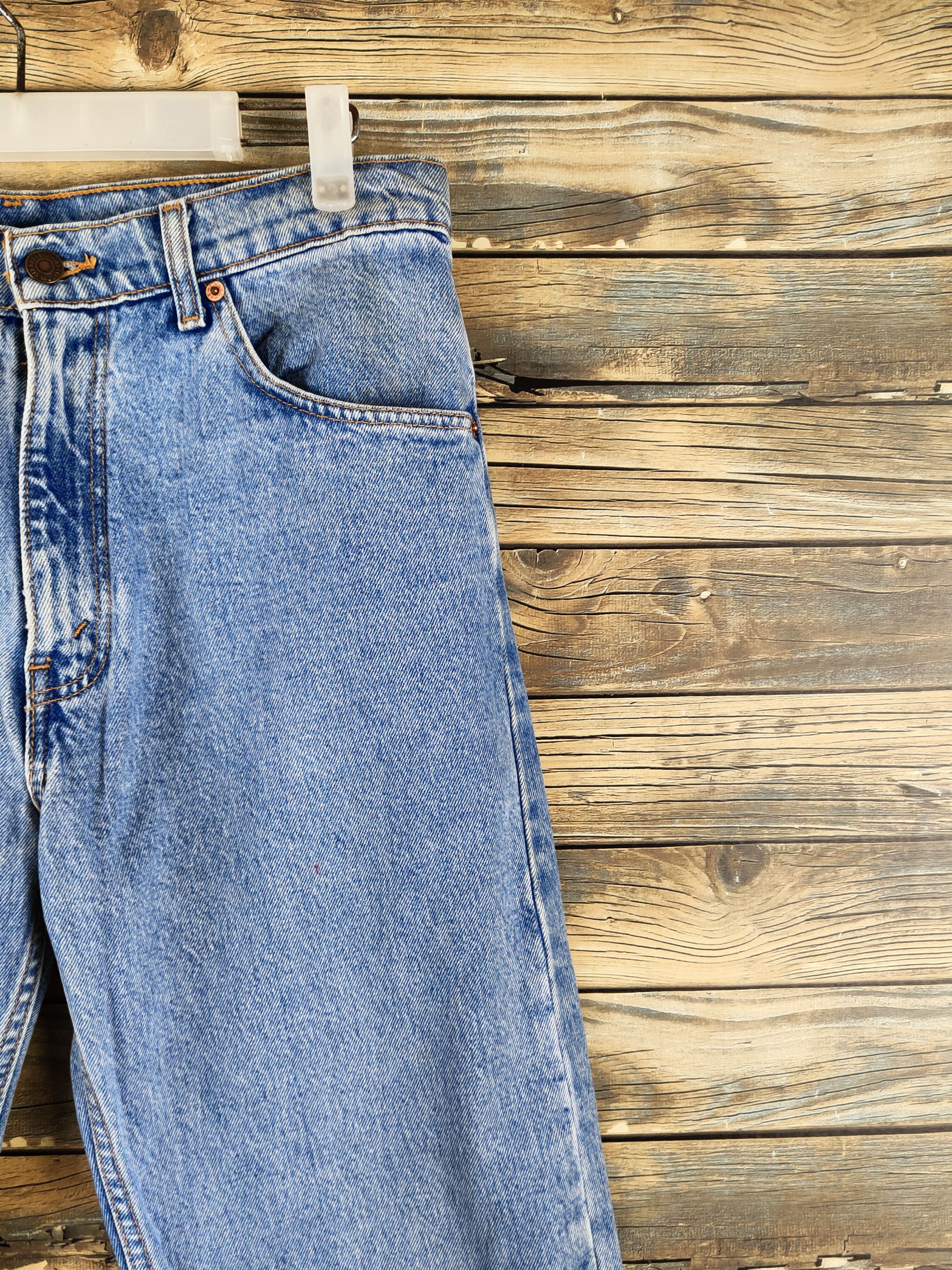 Levi's 607 Levi's Orange tab Blue Distressed Ripped Jeans #S2827 Size US 32 / EU 48 - 5 Thumbnail