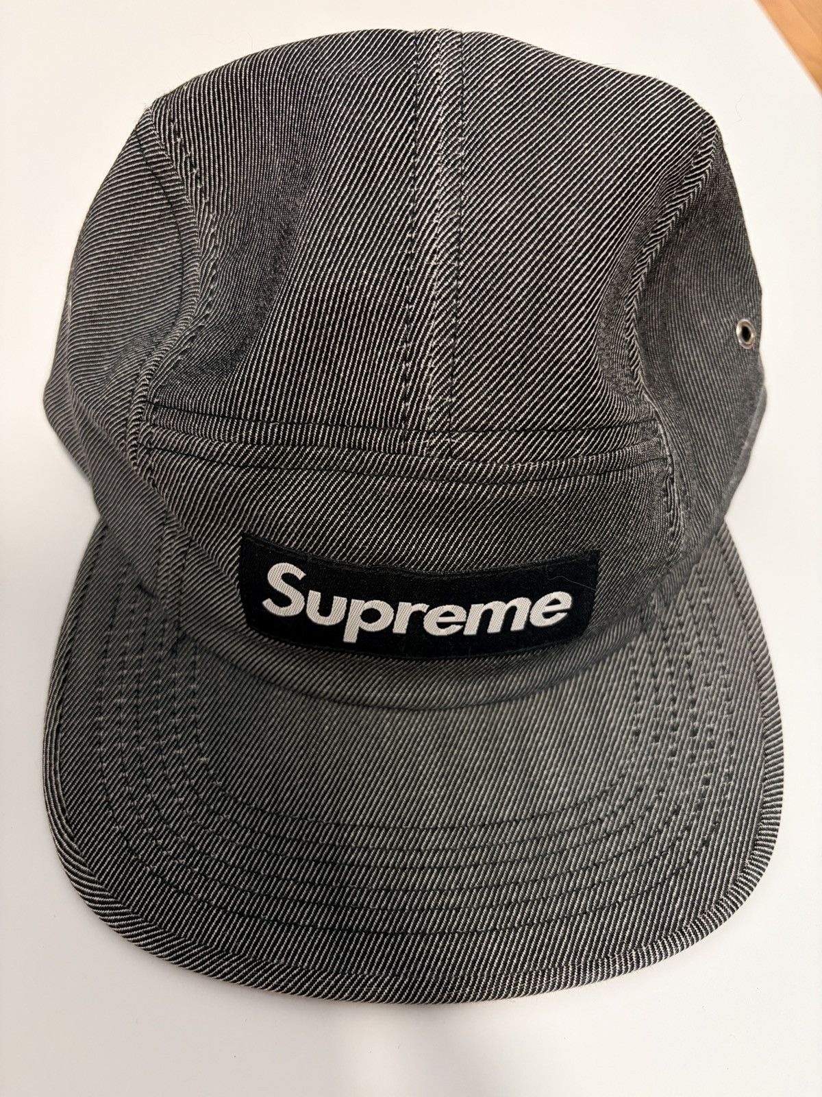 Supreme Supreme Black Grey Camp Cap - Box Logo 5-Panel Size ONE SIZE - 1 Thumbnail