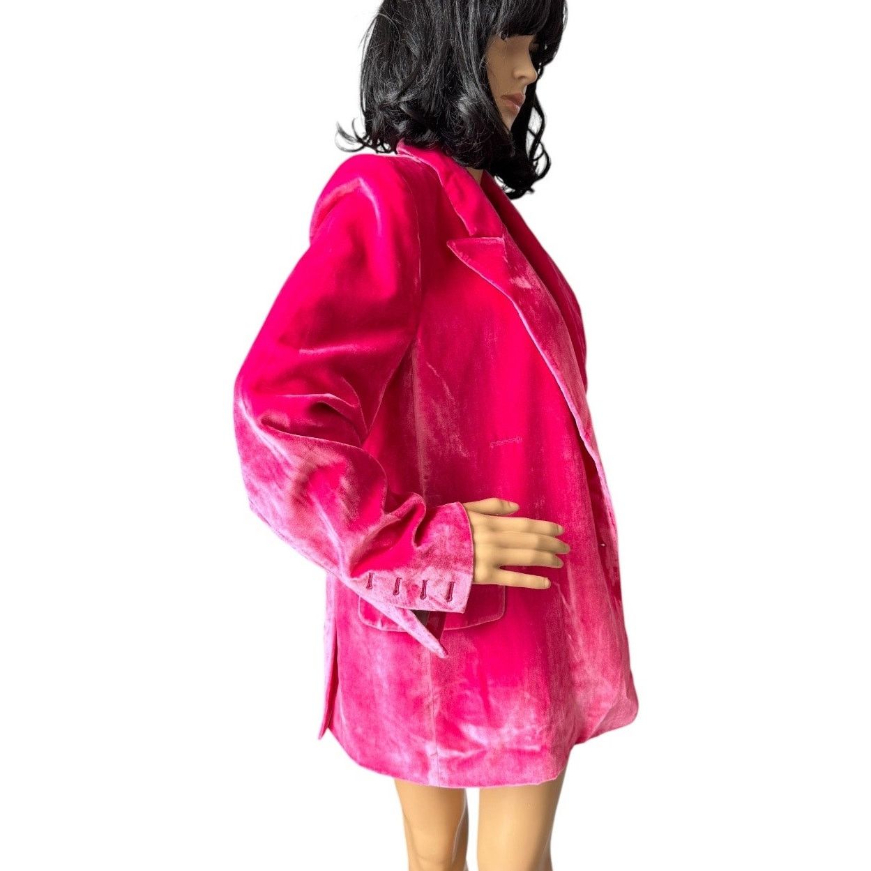 Kate Spade Kate Spade Pink Velvet Blazer open front barbiecore small Size S / US 4 / IT 40 - 13 Thumbnail
