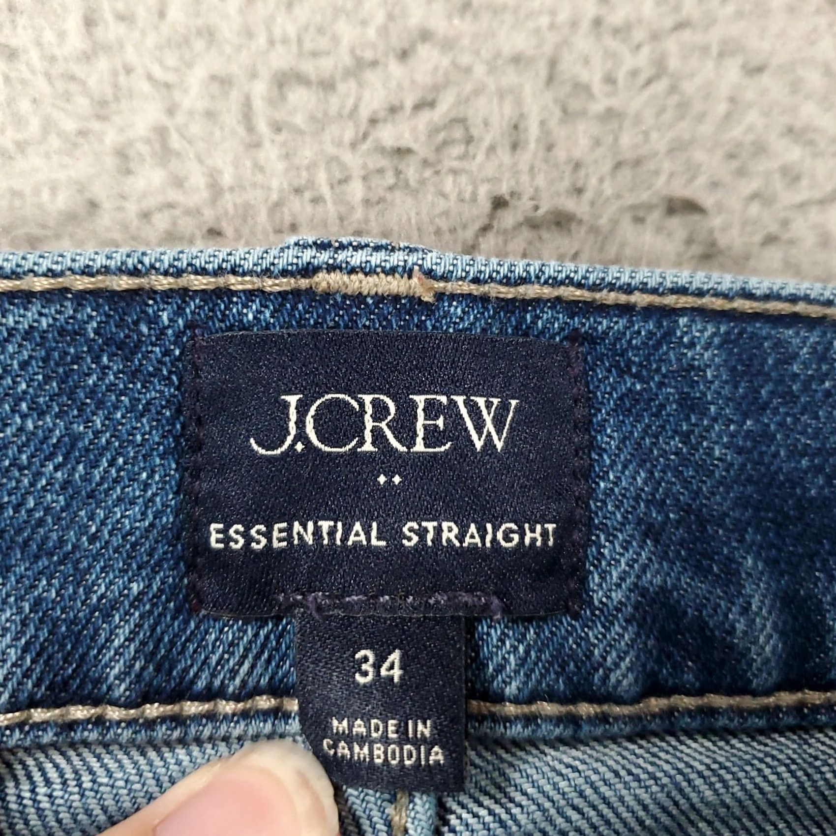 J.Crew J Crew Womens 34 Blue Light Wash Essential Straight High Rise Stretch 38x27 Size ONE SIZE - 6 Thumbnail