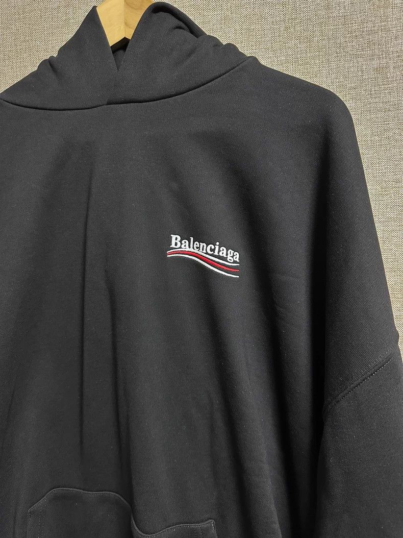 Balenciaga Balenciaga Wave Coke Logo Embroidered Logo Hoodie Size US XXS / EU 40 - 4 Thumbnail