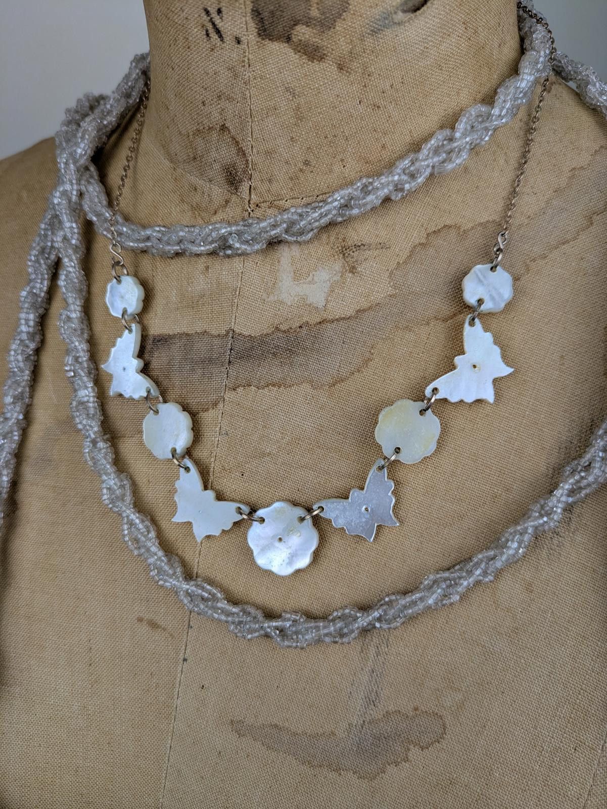 Other y2k butterfly floral mother of pearl chain necklace Size ONE SIZE - 3 Thumbnail