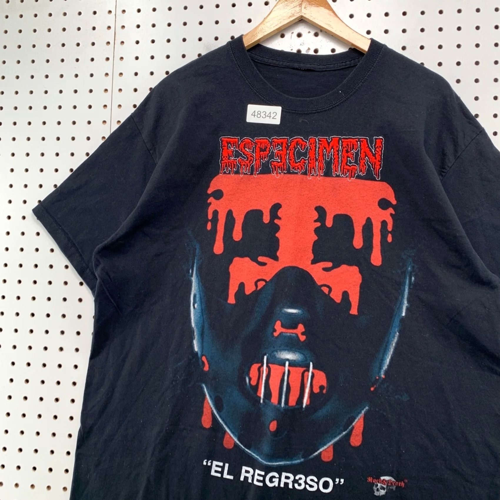 Vintage VINTAGE Especimen Shirt Mens XL Black El Regreso Rock & Death Embroidered Graphic Goth Size US XL / EU 56 / 4 - 6 Thumbnail