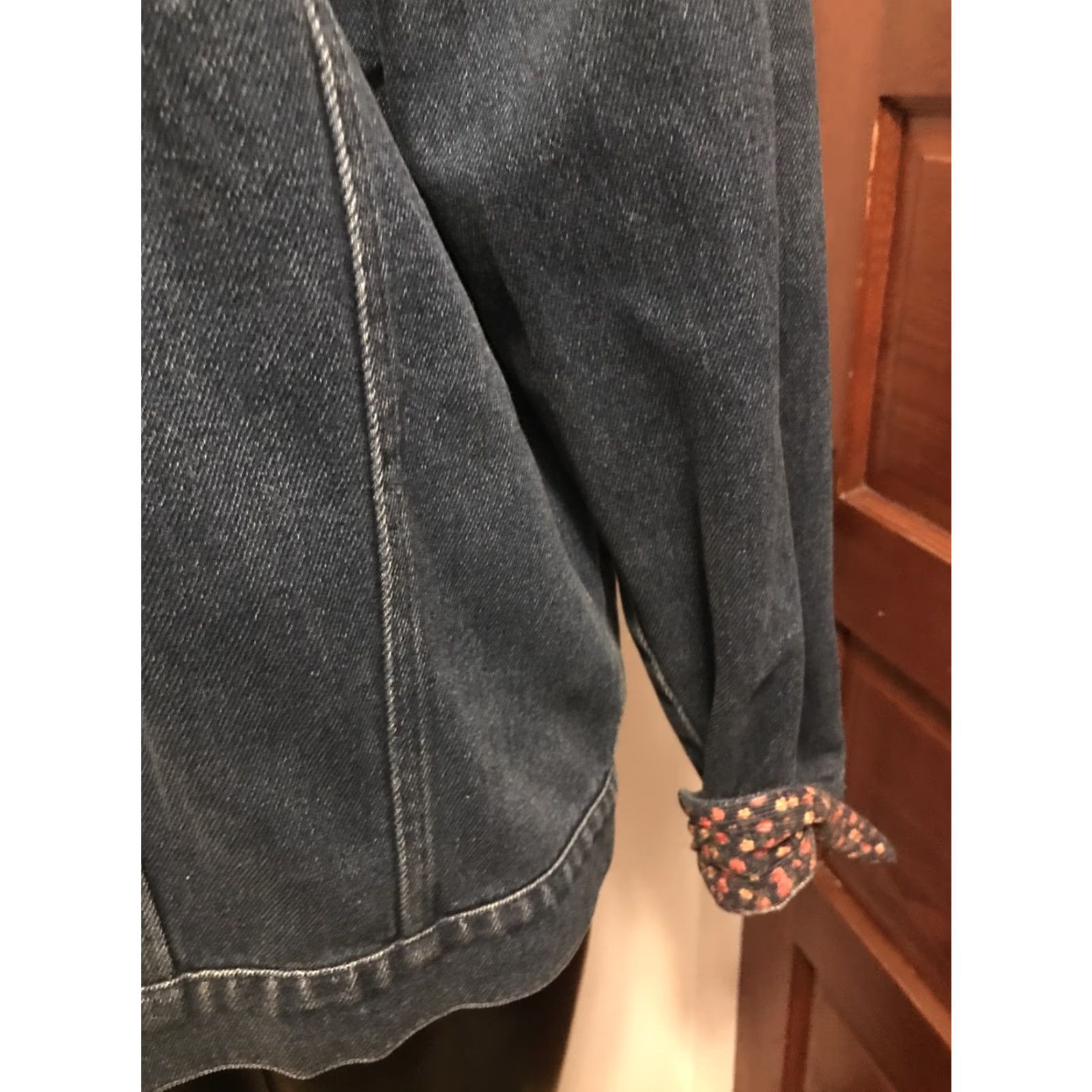 Denim & Co. Denim Patchwork Jacket 100% Cotton M Denim & Co Size M / US 6-8 / IT 42-44 - 7 Thumbnail