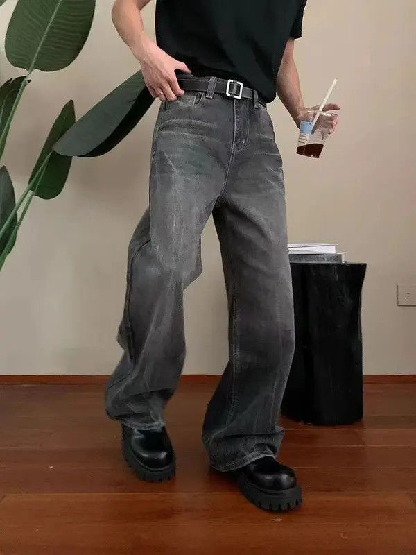 Jean Kitazawa x Kai Vintage Washed Faded Casual Loose Grey Jeans Size US 34 / EU 50 - 8 Thumbnail