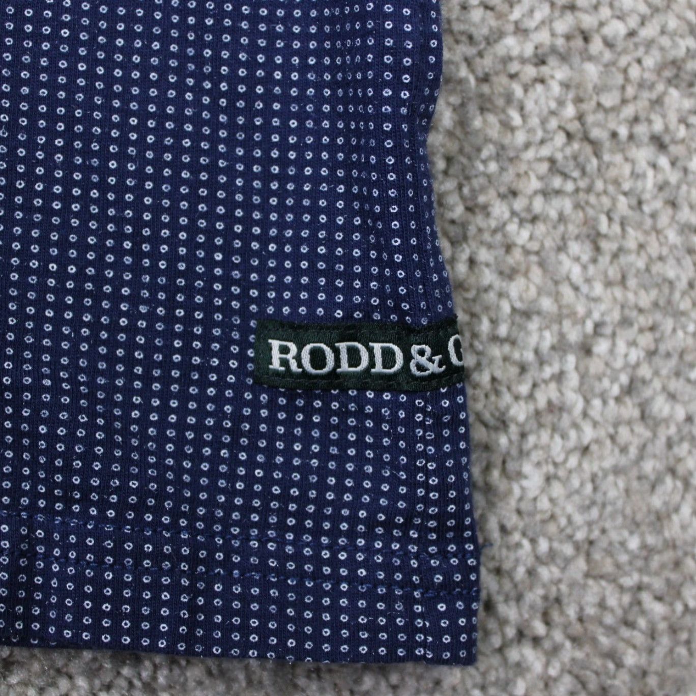 Rodd & Gunn Rodd & Gunn Mens XL Blue Geometric Cotton Short Sleeve Button-Up Shirt Size US XL / EU 56 / 4 - 4 Thumbnail