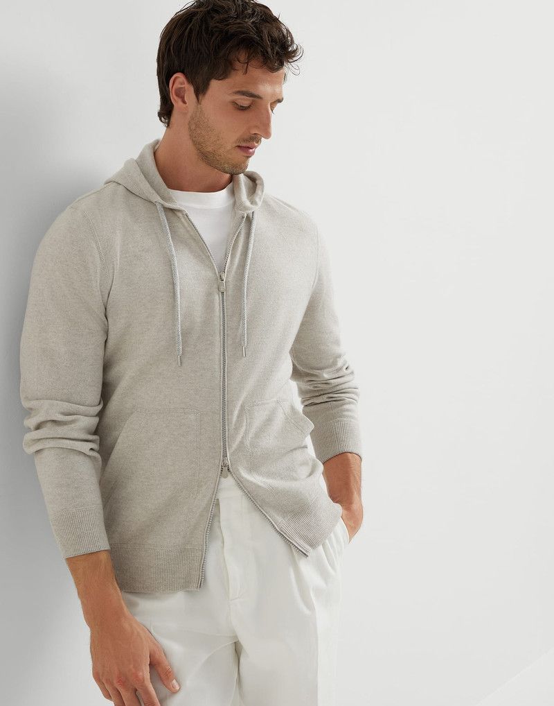 Brunello Cucinelli o1la1rc1a0326 Cashmere Cardigan in Grey Size US L / EU 52-54 / 3 - 4 Thumbnail