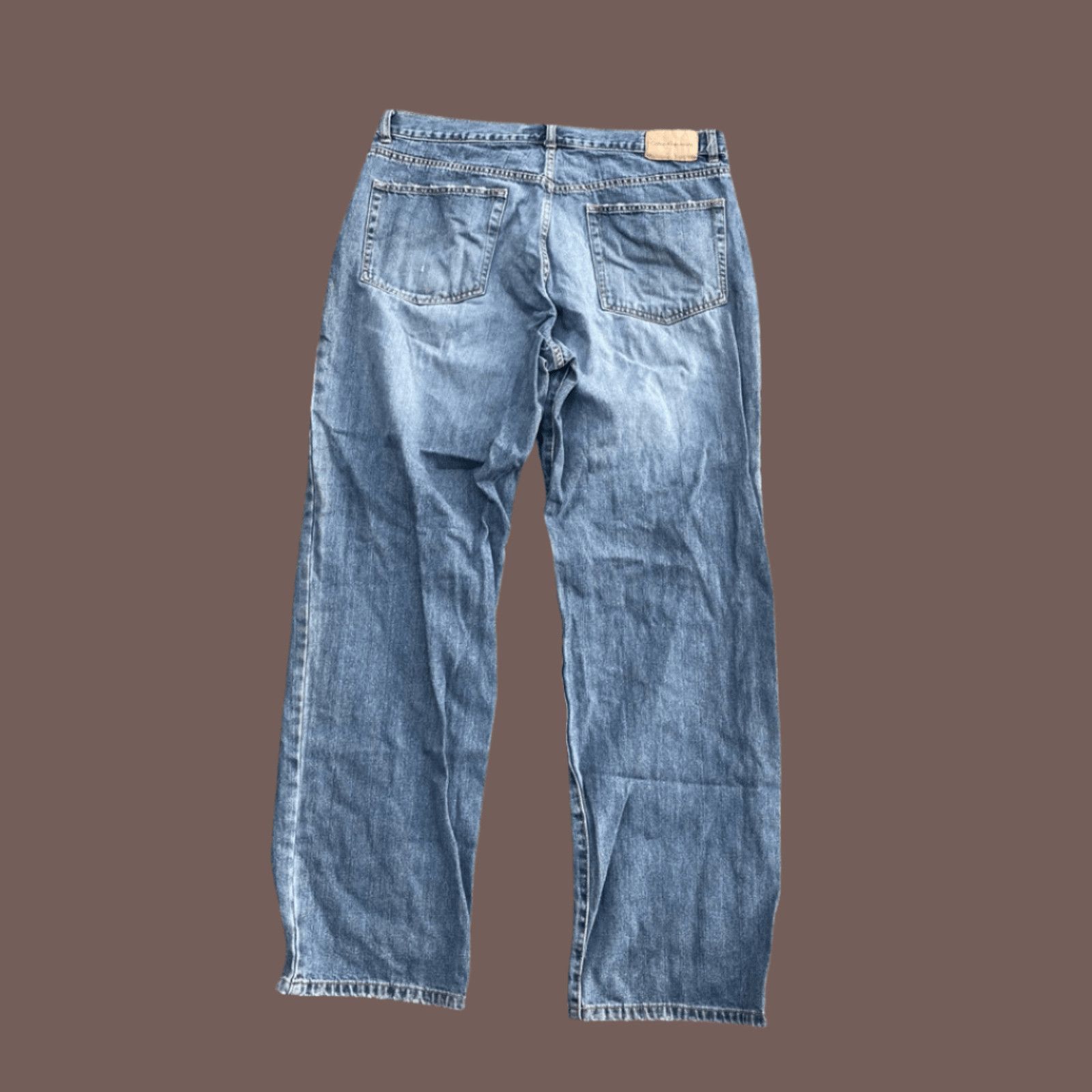 Calvin Klein VTG Straight Jeans | Calvin Klein Blue 90s High Rise Dad Fit Size US 36 / EU 52 - 2 Thumbnail