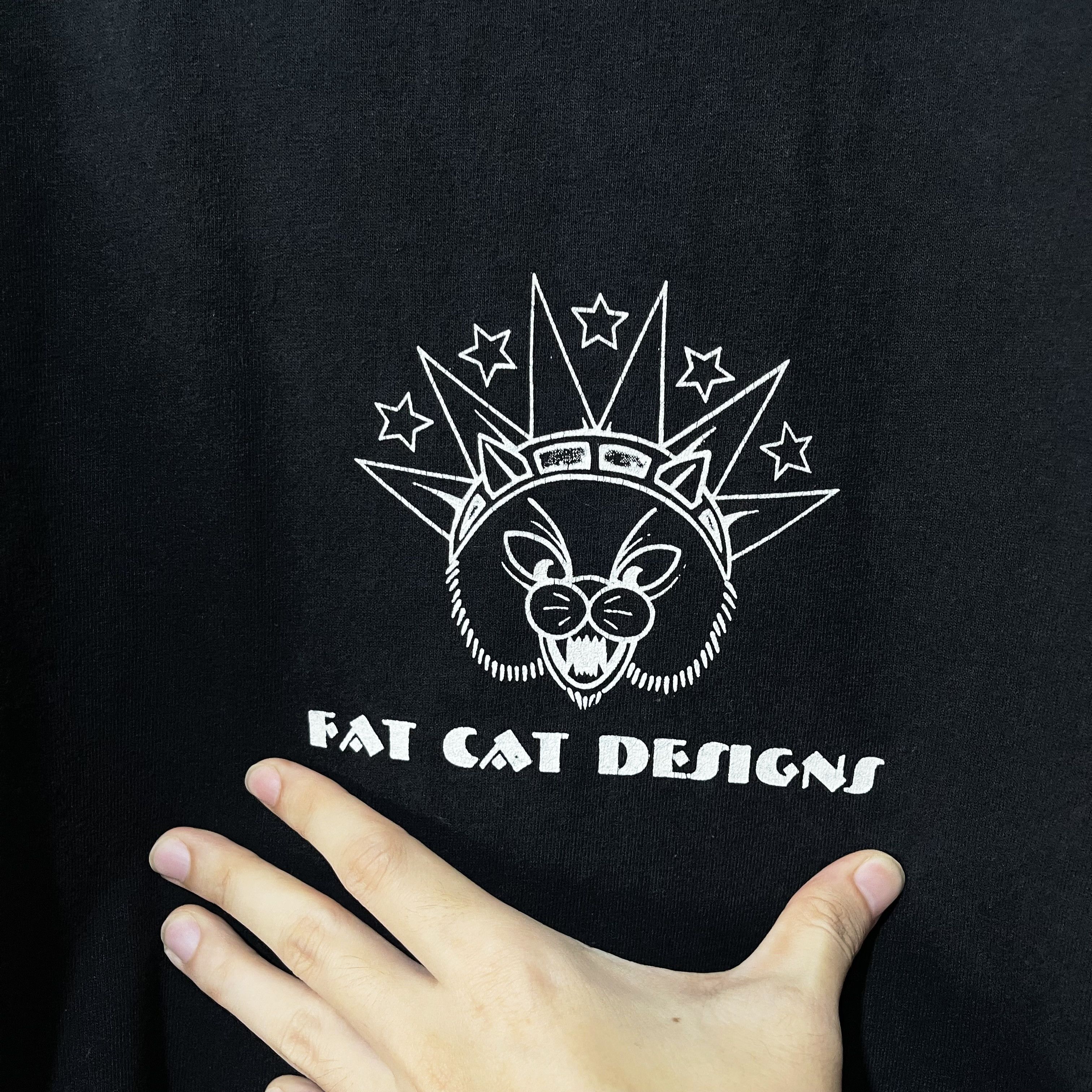 Band Tees × Vintage Vintage 90s Cat Shirt Size US XL / EU 56 / 4 - 4 Thumbnail