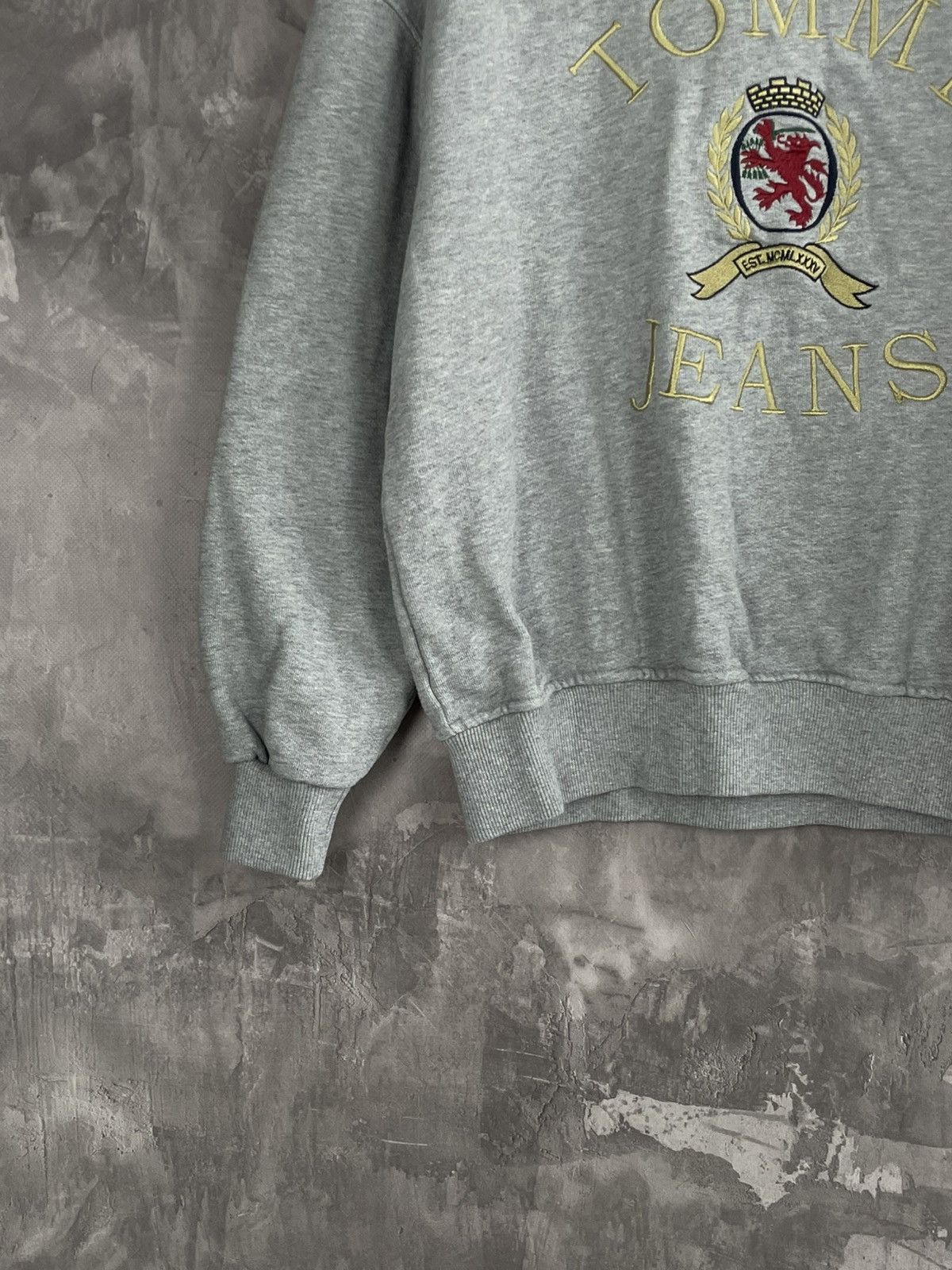Tommy Hilfiger Tommy Jeans Big Embroidered Logo Baggy Sweatshirt Size S / US 4 / IT 40 - 5 Thumbnail