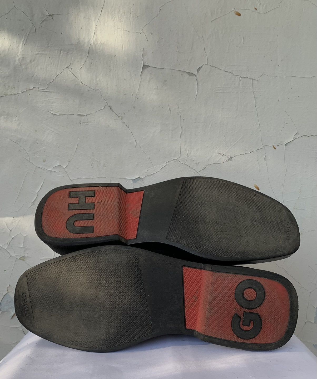 Hugo Boss 🧿leather square toe casual leather shoes black Size US 9.5 / EU 42-43 - 3 Thumbnail