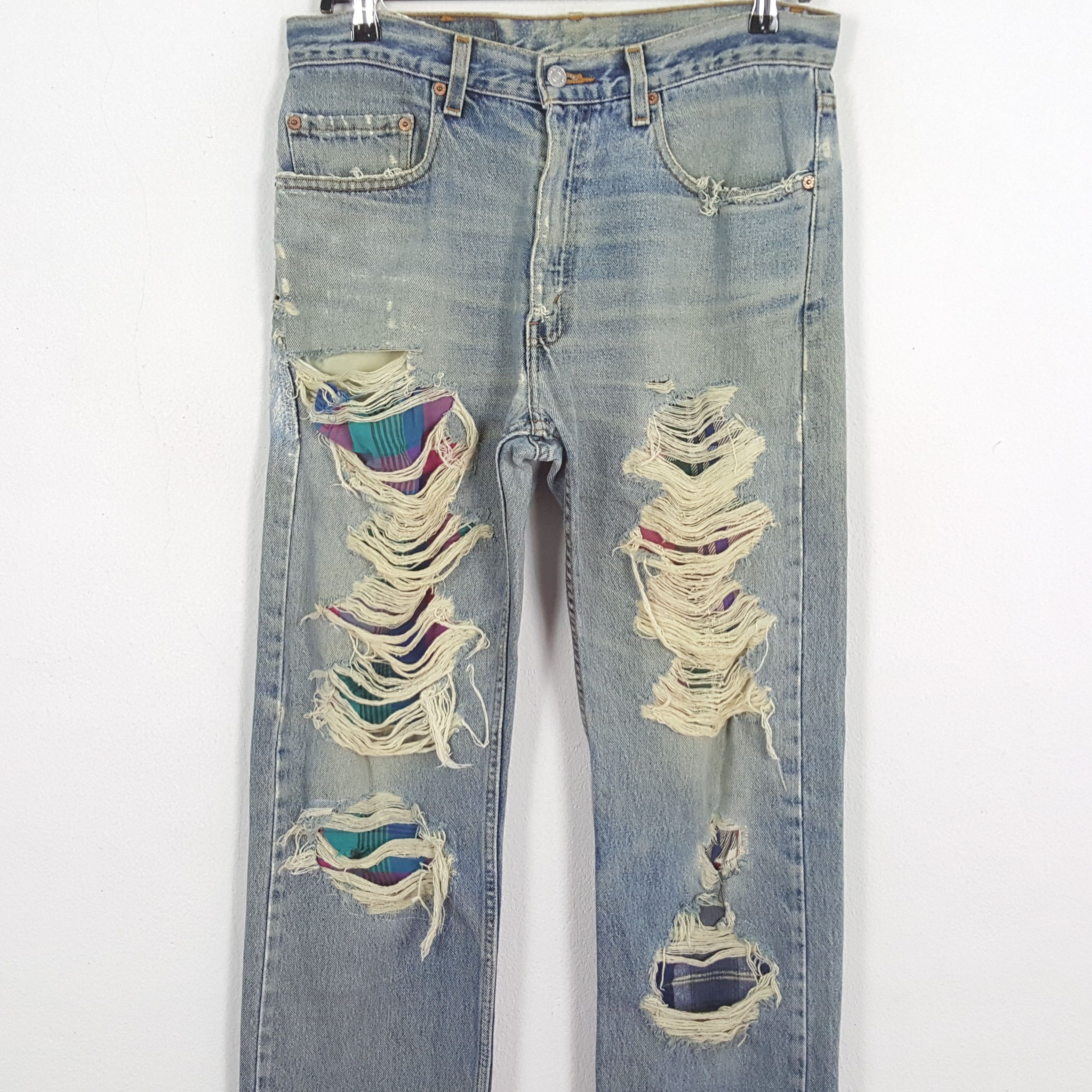 Levi's × Vintage LEVI'S Streetwear Rock Punk Style Distressed Jeans c228n19 Size US 32 / EU 48 - 2 Thumbnail