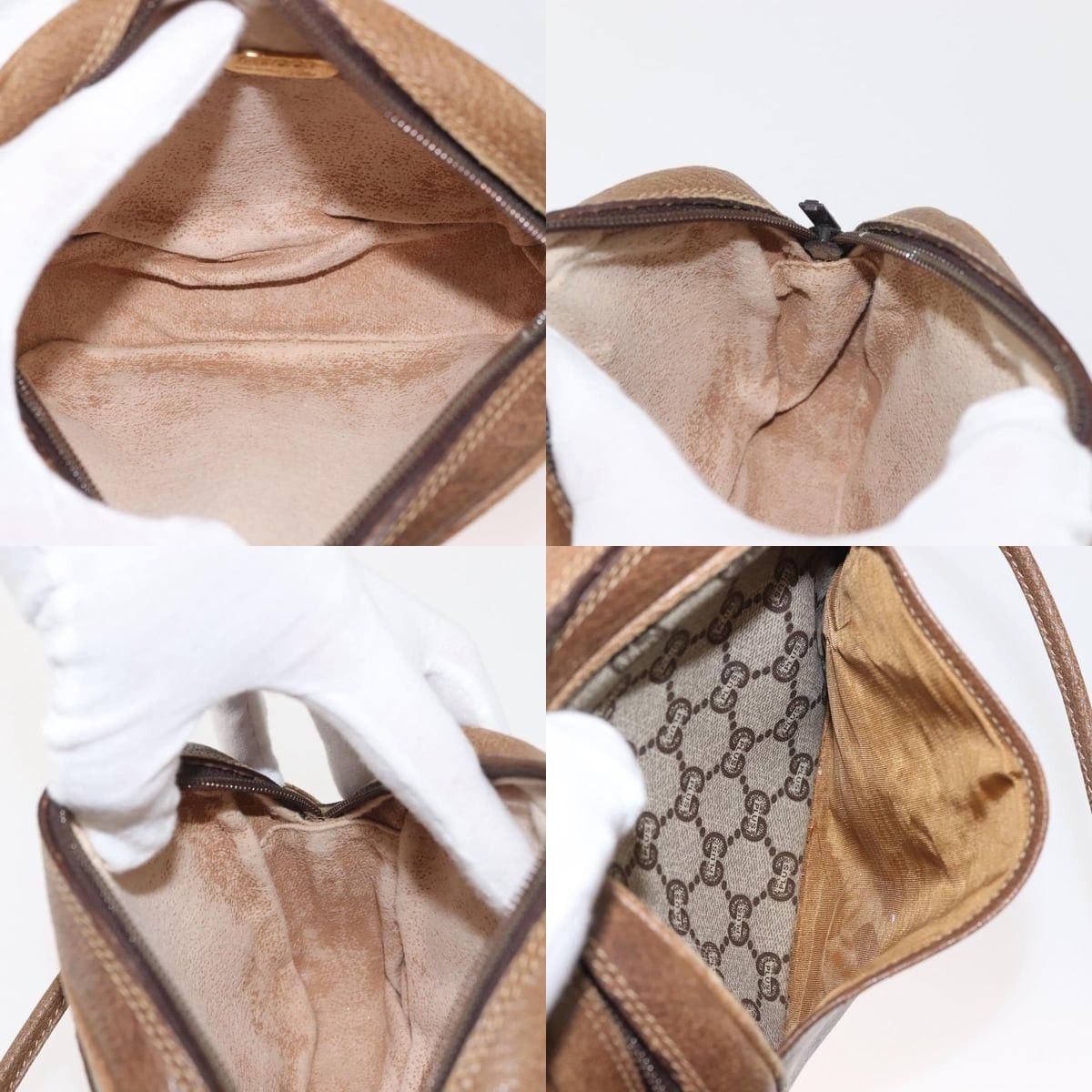 Gucci GUCCI GG Plus Supreme Shoulder Bag Pvc Leather Beige Gold Size ONE SIZE - 12 Thumbnail