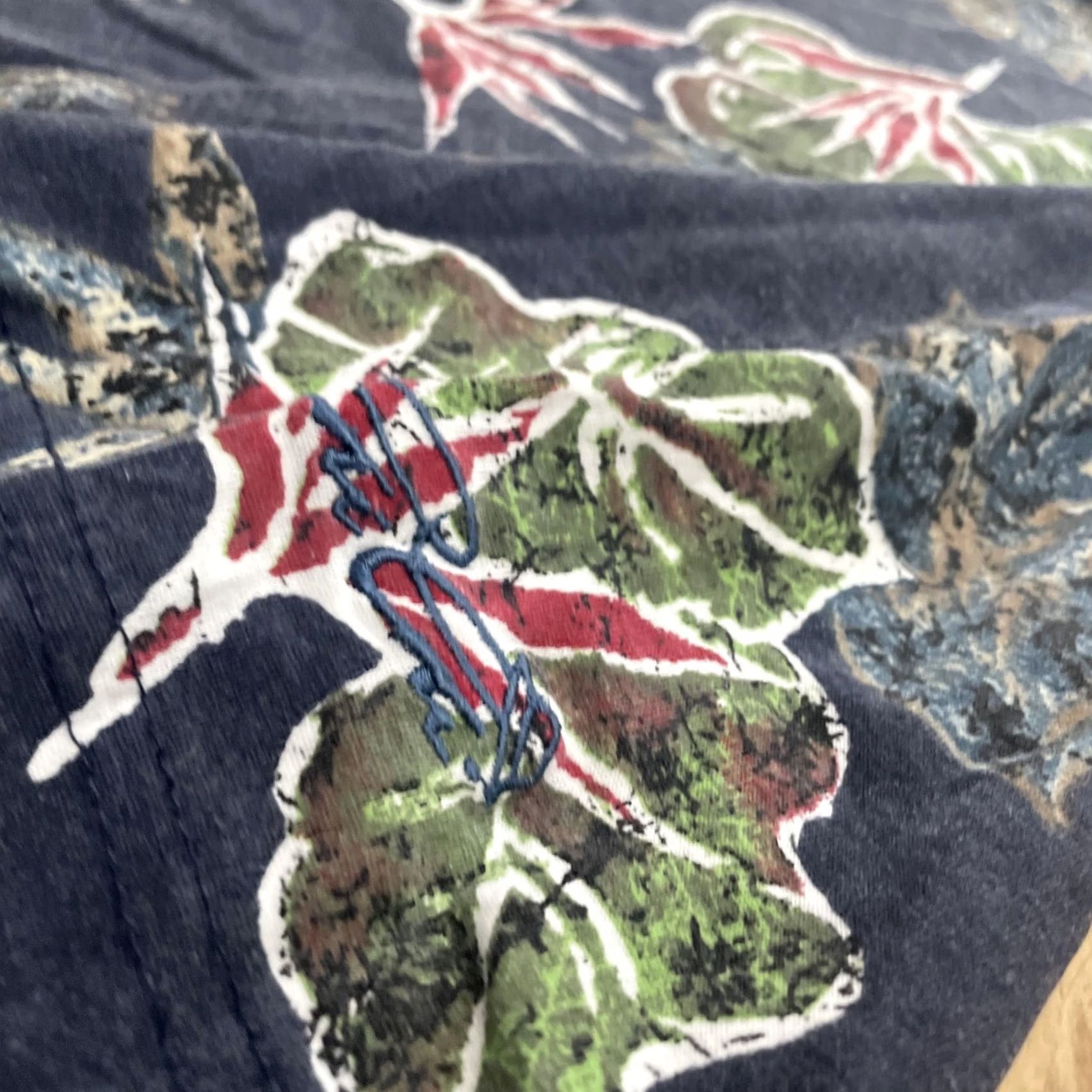 Vintage VINTAGE Chi Chi Polo Shirt Men M Blue Green Leaves Print 90s Retro Hawaiian Casual Polo Shirt Men M Size US M / EU 48-50 / 2 - 6 Thumbnail