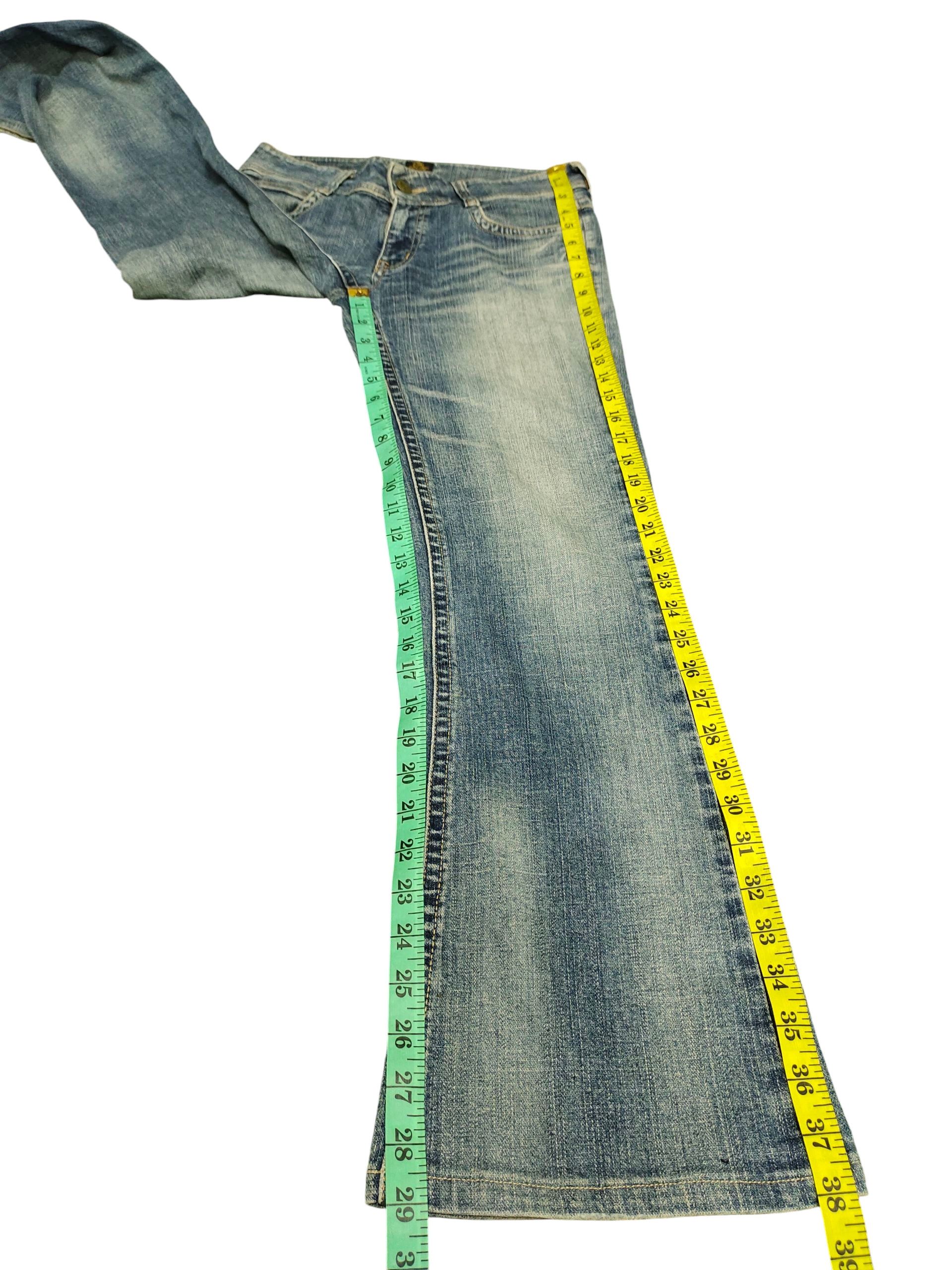If Six Was Nine Flare Jeans C-Seventeen Clawmark Denim Bootcut Low Rise Size US 28 / EU 44 - 15 Thumbnail