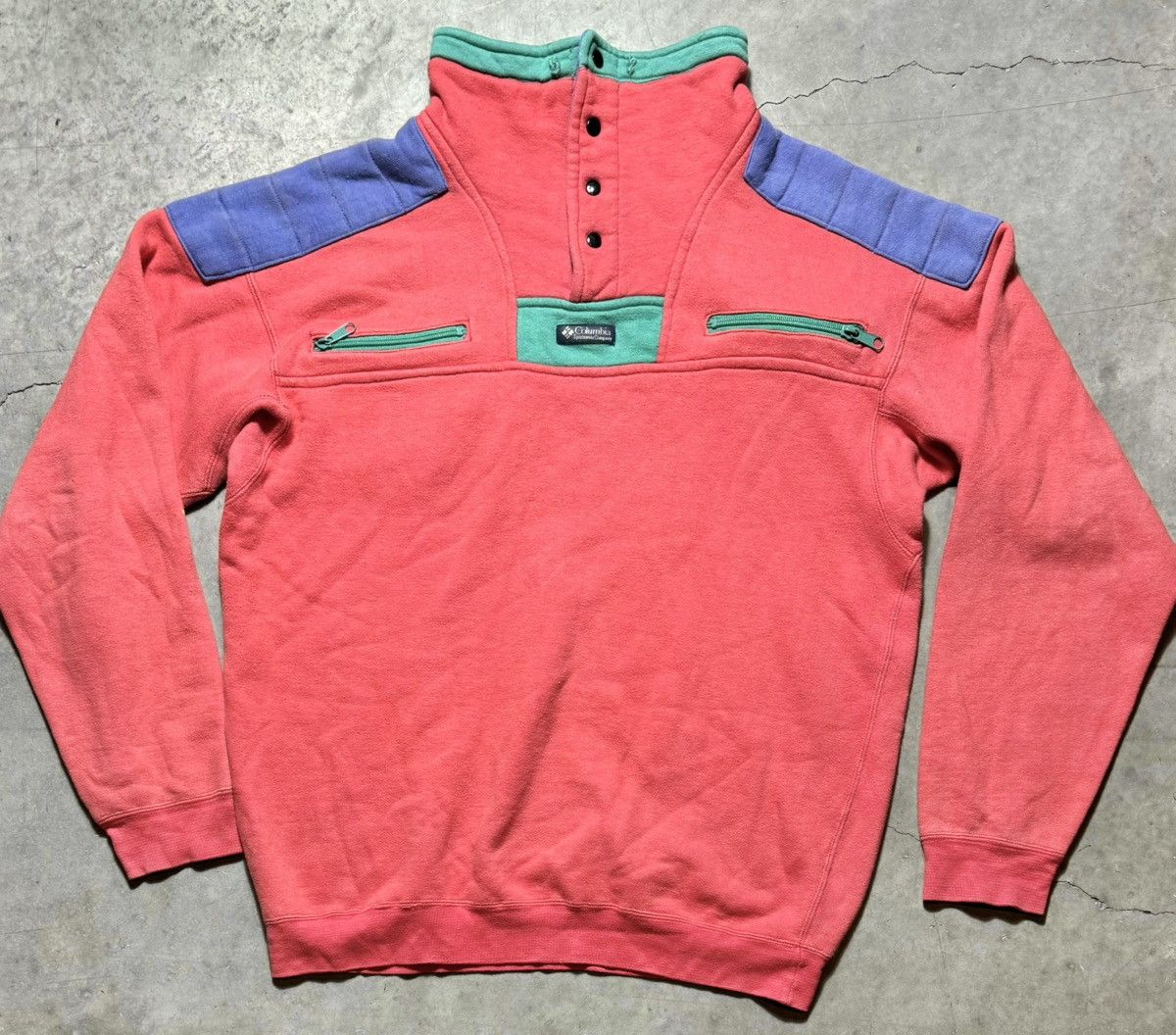 Columbia × Vintage Vintage Columbia Snap Pullover Fleece size S Size US L / EU 52-54 / 3 - 1 Thumbnail