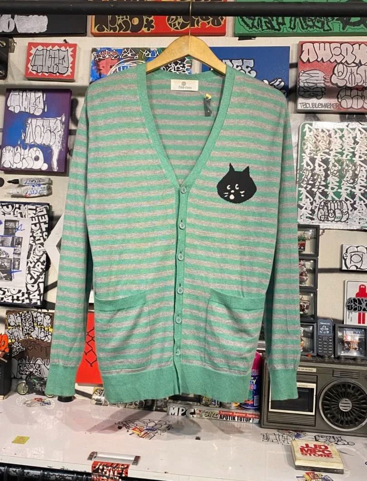 Ne-Net Ne net Cat Big logo Cardigan Sweatshirt Size US S / EU 44-46 / 1 - 2 Thumbnail